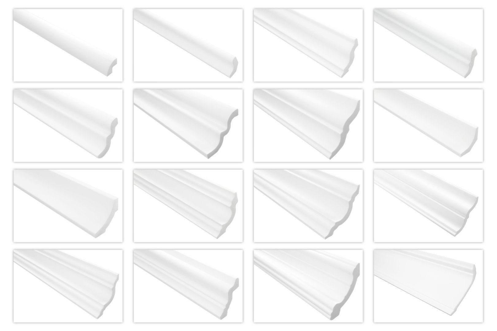marbet design Eckprofil E-07 (Stuckleisten aus Styropor XPS - riesige Auswahl, leichte und stabile Profile für Decken-/ und Wandübergang dekorativ)