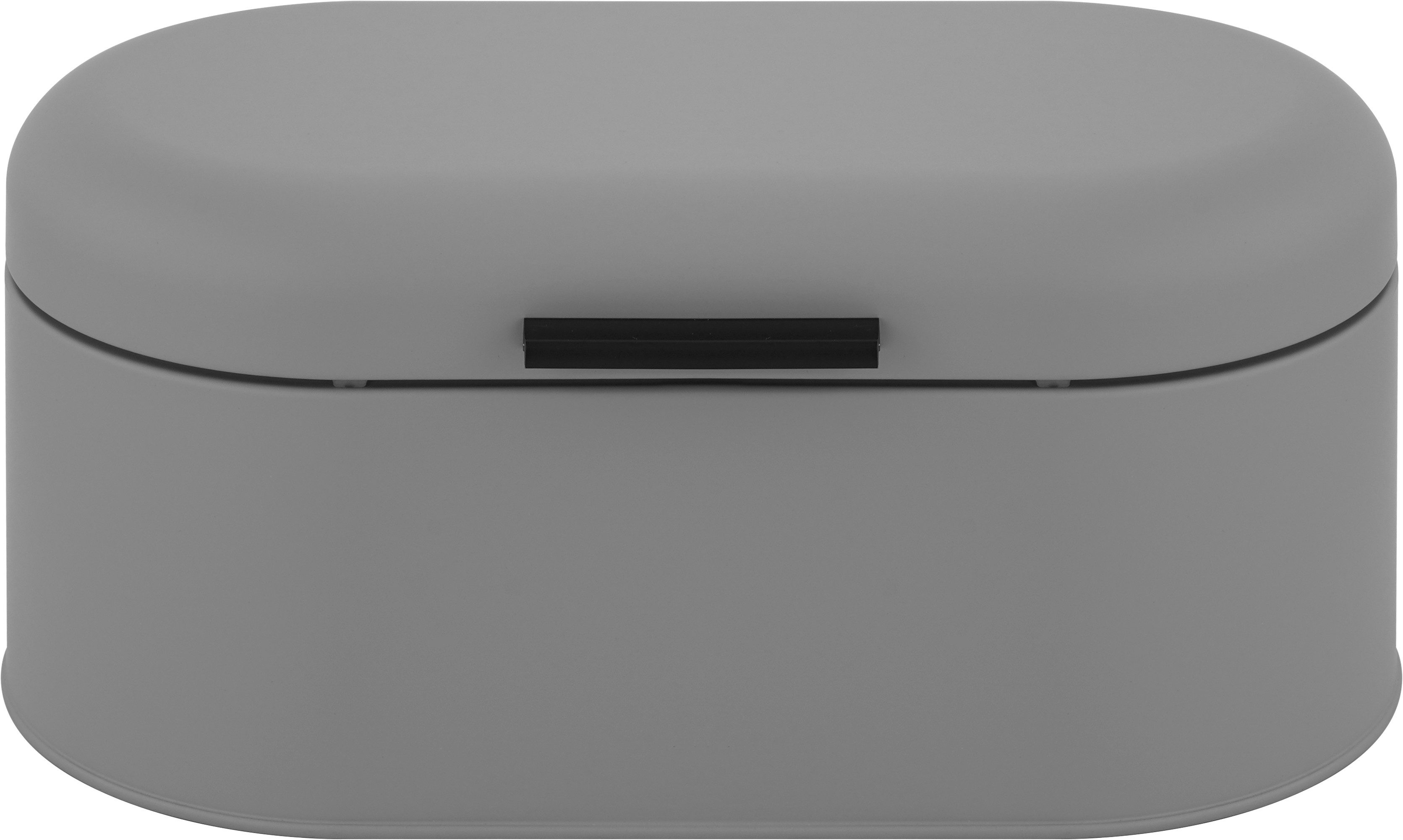 OTTO home Brotkasten Mallua, mit integrierten Lüftungslöchern auf der Rückseite, Edelstahl, (1-tlg), Lebensmittelaufbewahrungsbehälter, Brotbox mit Deckel, Höhe 15,6 cm