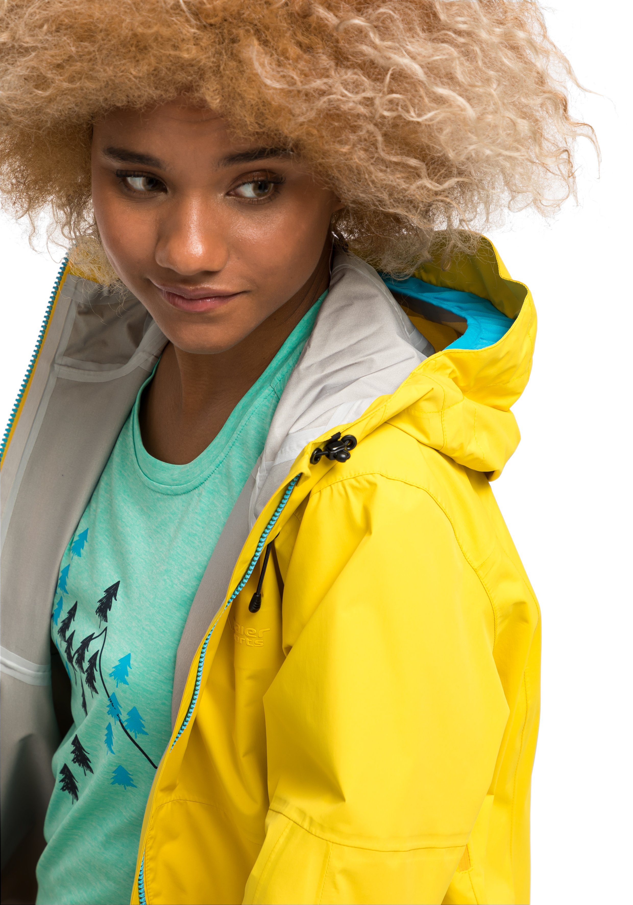 Winddichte Funktionsjacke Sports gelb sportliche W Maier Touren für Mythen Outdoorjacke