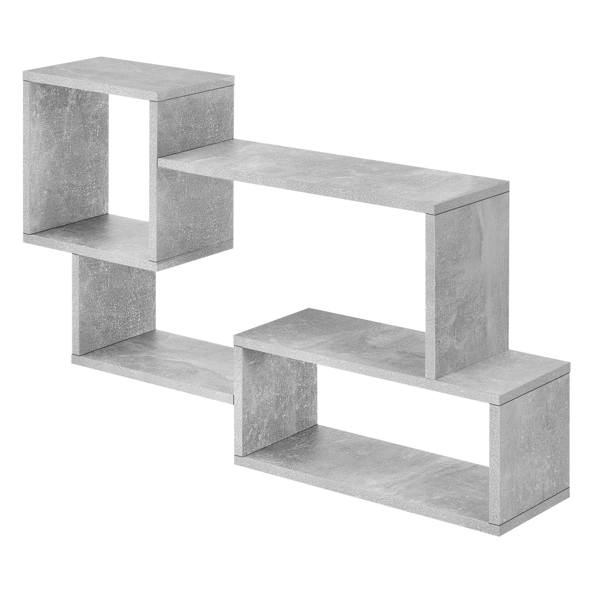 en.casa Wandregal, »Kvinesdal« Schweberegal mit 3 Ablagen 87x18x54cm Betonfarben