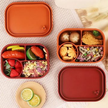 TWSOUL Lunchbox Silikon-Lunchbox in Lebensmittelqualität, Mikrowellen- und ofenfest