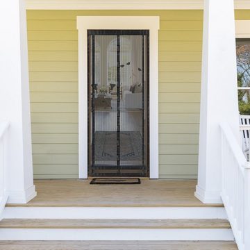 Sekey Insektenschutz-Tür Magnet Fliegengitter Tür Zuschneidbar, Türvorhang ohne Bohren, 220x100cm für Balkontür, Kellertür, Terrassentür durch