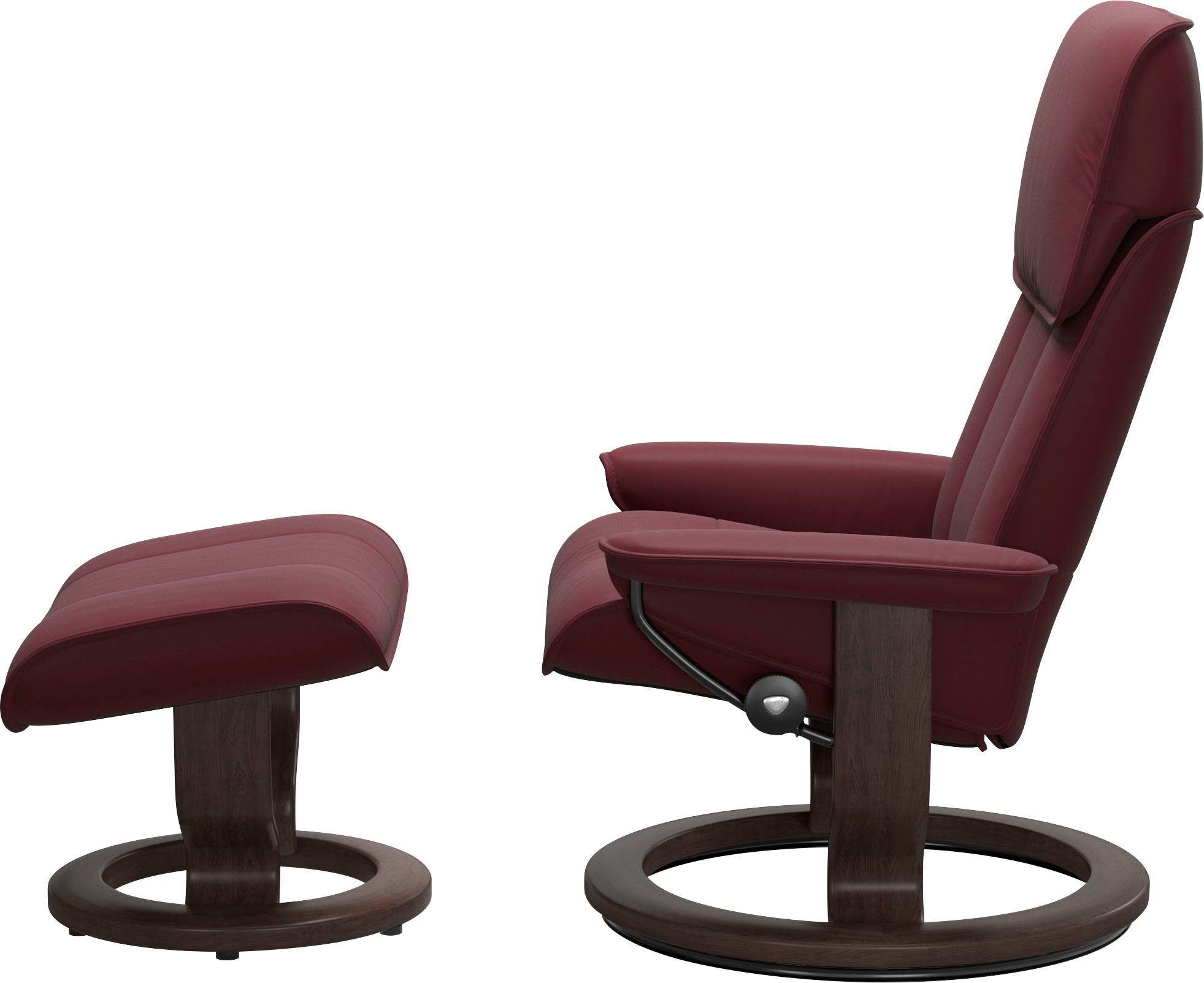 Stressless® Relaxsessel Admiral (Set, Relaxsessel inkl. Hocker), mit Classic Base, Größe M & L, Gestell Wenge