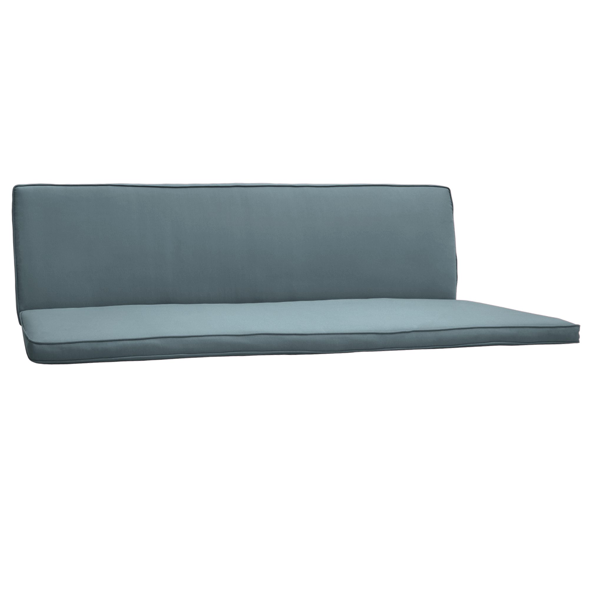 Beautissu Sitzauflage Hollywoodschaukelauflage 3 Sitz 2er Set Loft HS, 180x50cm, Taubenblau, Waschbare Outdoor Auflage für Hollywoodschaukel mit Reißverschluss