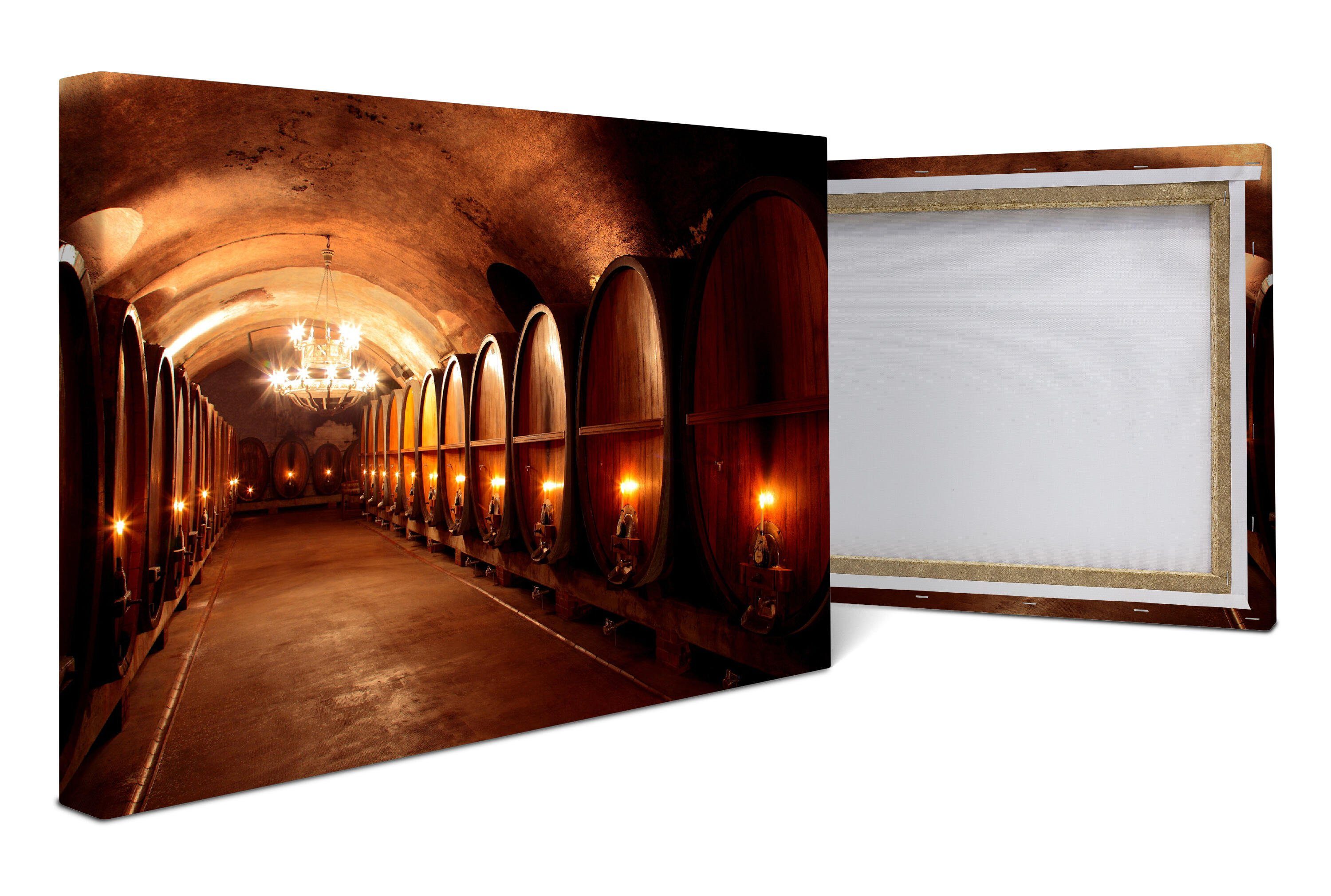wandmotiv24 Leinwandbild Weinkeller, Bauwerke (1 St), Wandbild, Wanddeko,  Leinwandbilder in versch. Größen