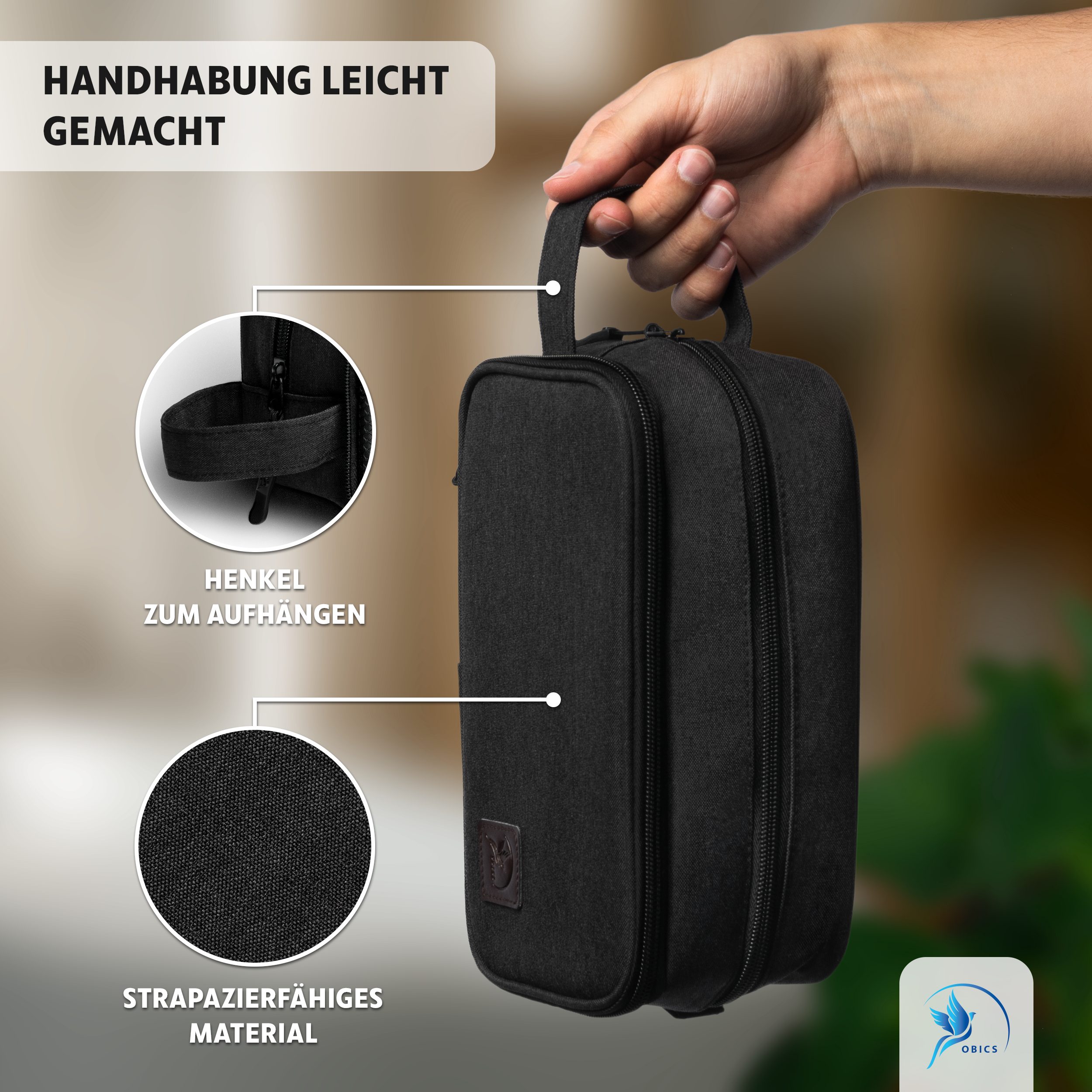 Obics Kulturbeutel, kleine Kosmetik-rasche für die Reise und Unterwegs günstig online kaufen