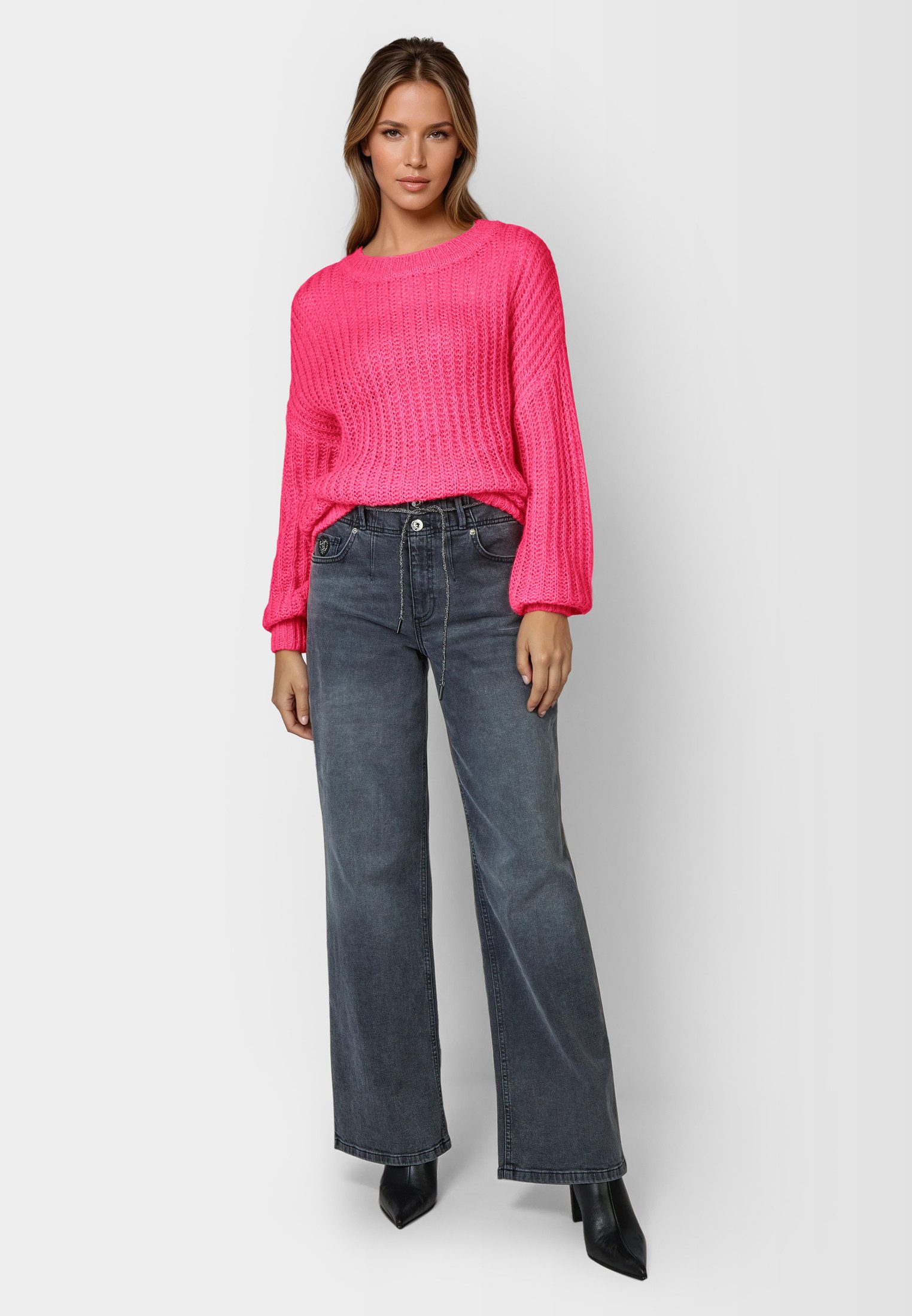 MARC AUREL Rundhalspullover im lässigen Alpaka-Look günstig online kaufen