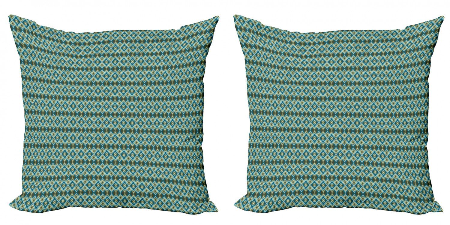 Kissenbezüge Modern Accent Doppelseitiger Digitaldruck, Abakuhaus (2 Stück), Geometrisch Überlappende Formen