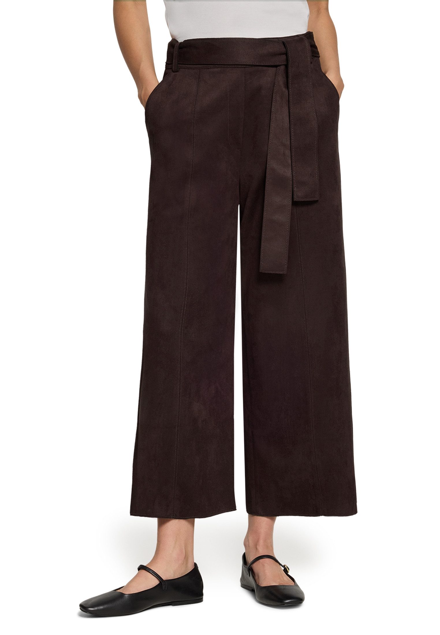 Zero Stoffhose Damen mit Bindegürtel Bindegürtel