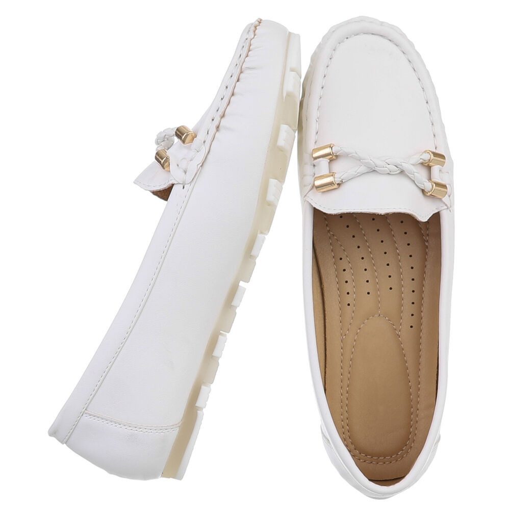 Ital-Design Elegante Mokassins mit geflochtener Schnürung für Damen Slipper günstig online kaufen