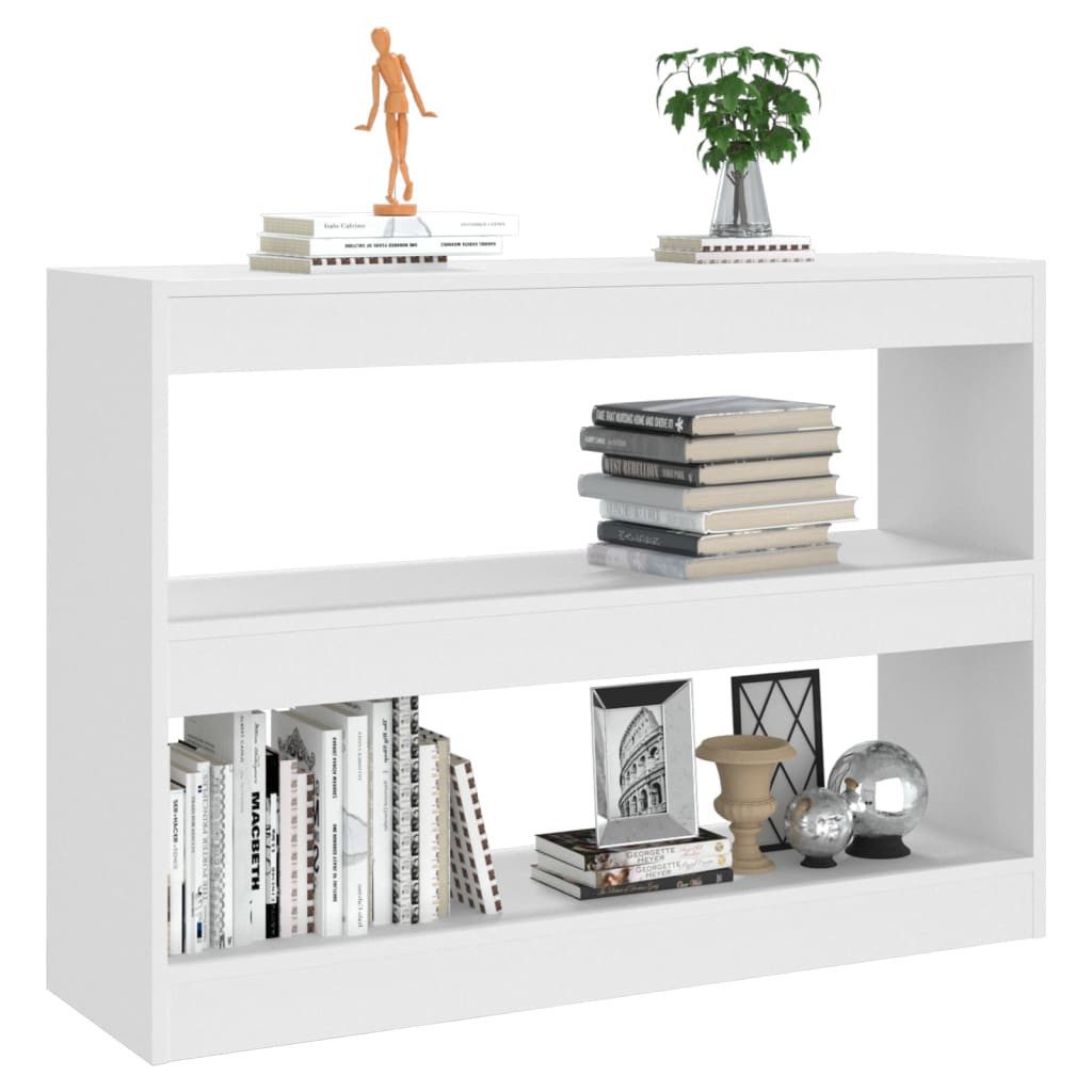 vidaXL Regal NA Bücherregal Standregal Raumteiler Weiß 100x30x72 cm