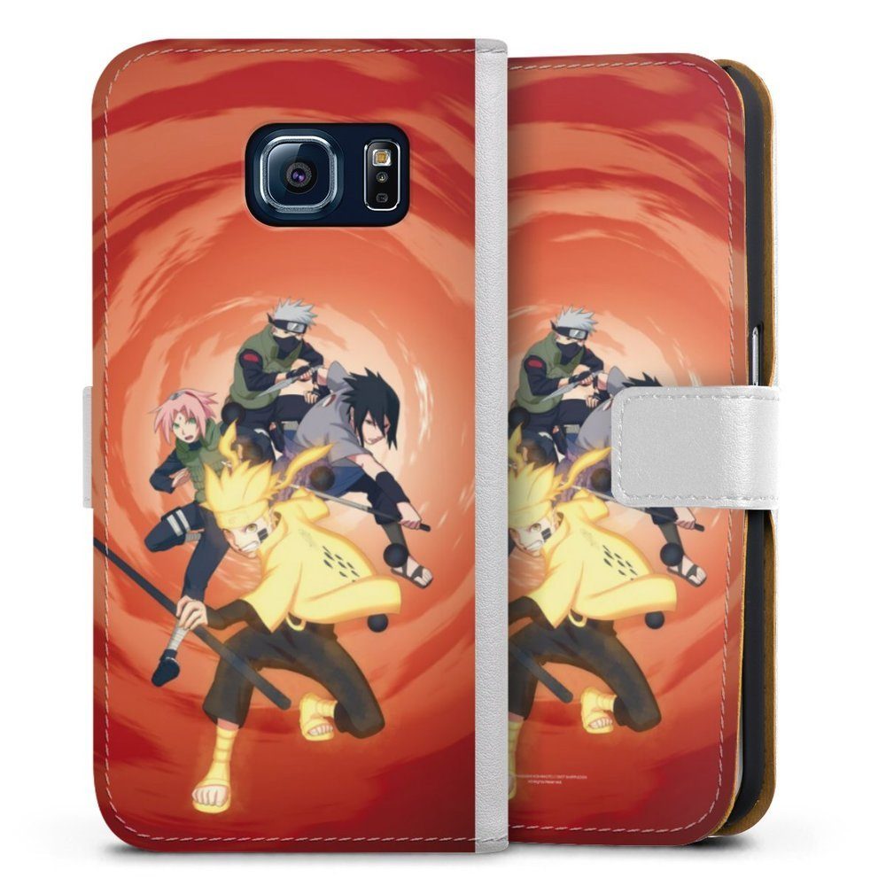 DeinDesign Handyhülle Naruto Shippuden Sasuke Sakura Team 7, Samsung Galaxy S6 Hülle Handy Flip Case Wallet Cover Handytasche Leder
