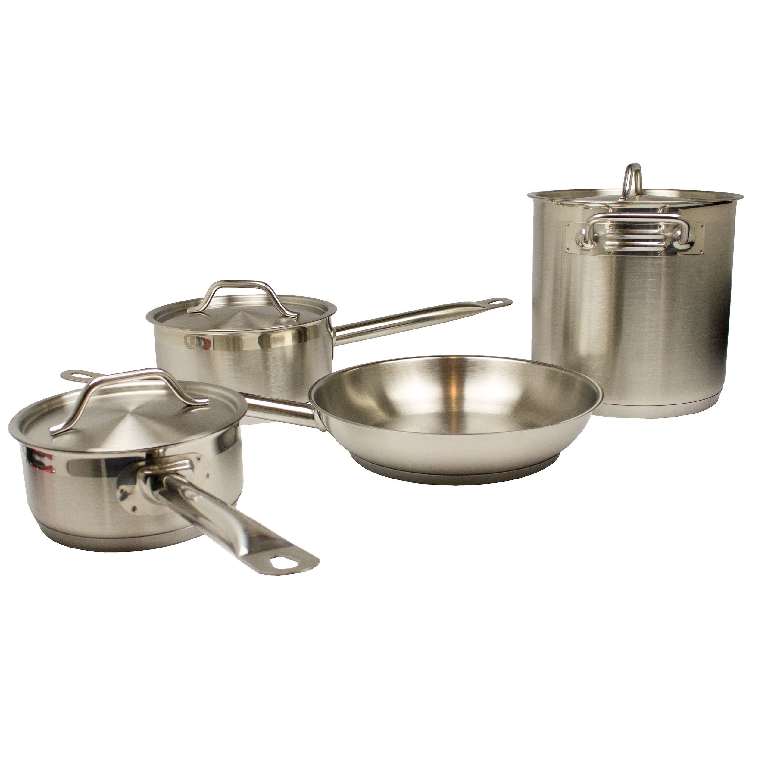AcMax Kochtopf Topfset 2x Soßenpfanne, 1x Topf, 1x Bratpfanne - Induktion Edelstahl, (1-tlg)