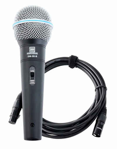 Pronomic Mikrofon DM-58-B Vocal Dynamisches-Mikrofon (Spar-Set, 2-tlg), inkl. 5m XLR Kabel
