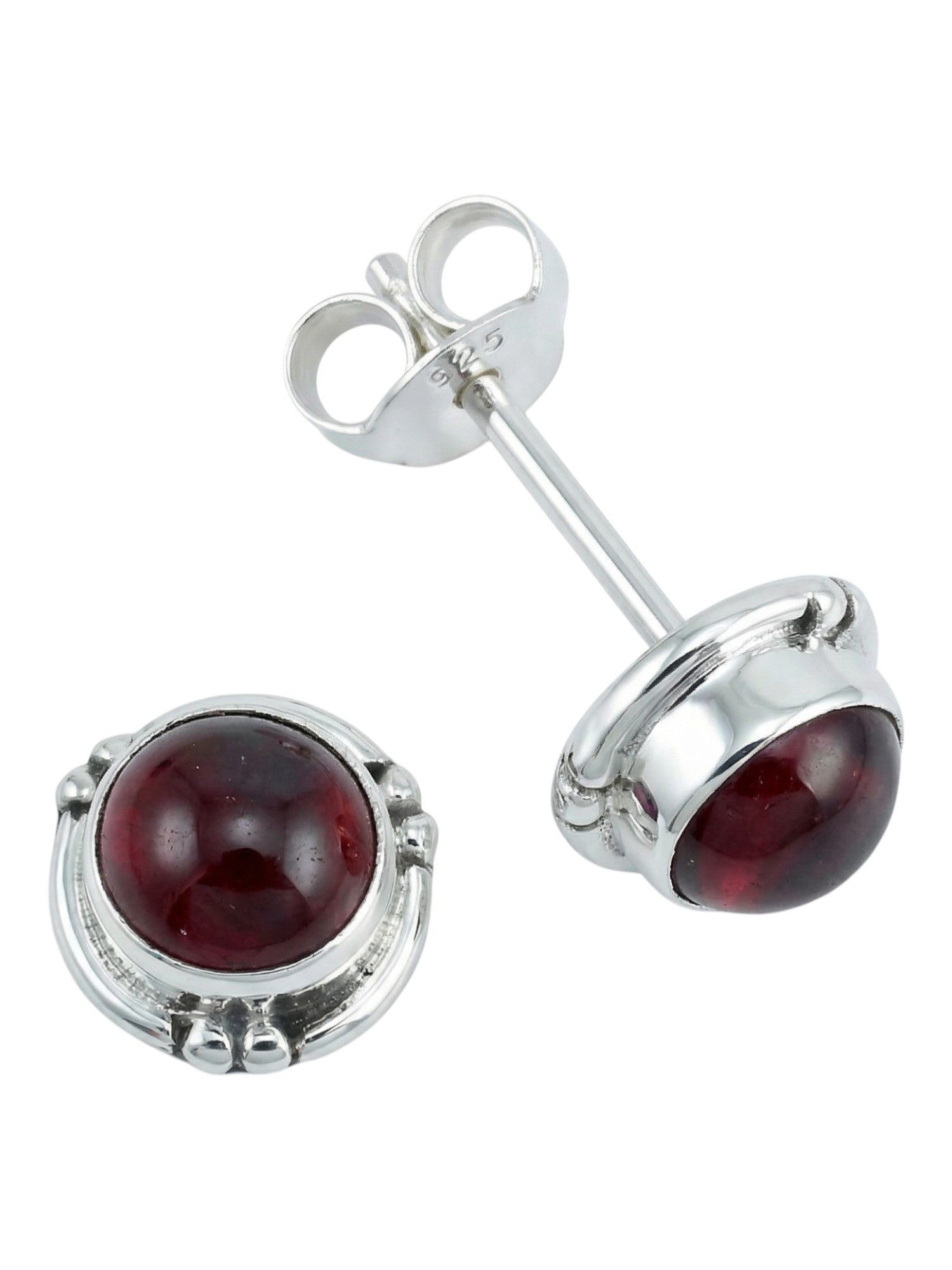 mantraroma Paar Ohrstecker LITANG aus 925 Silber mit Granat (Paar, Paar Ohr günstig online kaufen