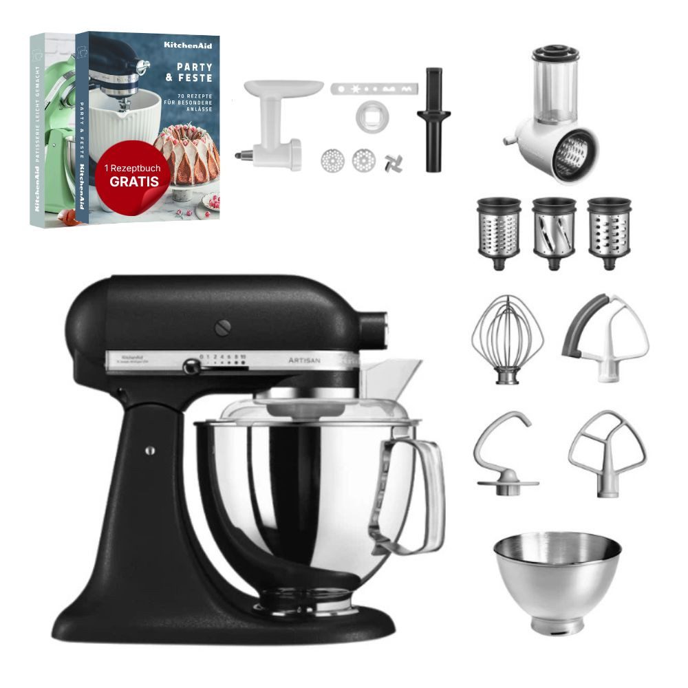 KitchenAid Küchenmaschine KitchenAid 4,8 L 5KSM175 Artisan Küchenmaschine Allrounderset