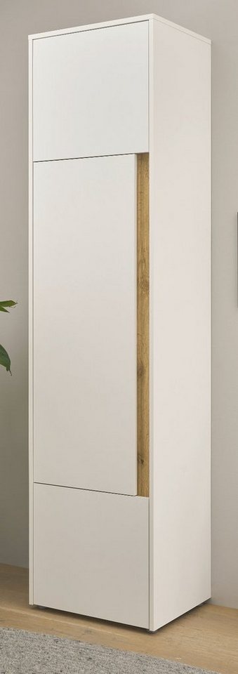 Furn.Design Aktenschrank Center (Büroschrank in weiß mit Wotan Eiche,  2-türig, 50 x 200 cm) mit viel Stauraum