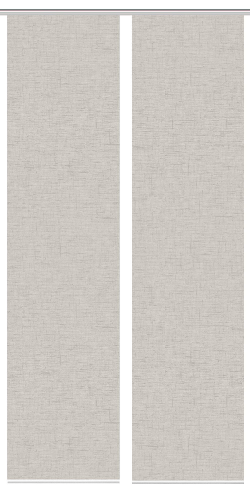Vision S Schiebegardine 084827 PIVE Schiebegardine, halbtransparent, Bambusoptik, 260x60 cm (2 St), Paneelwagen, transparent, 100% Polyester