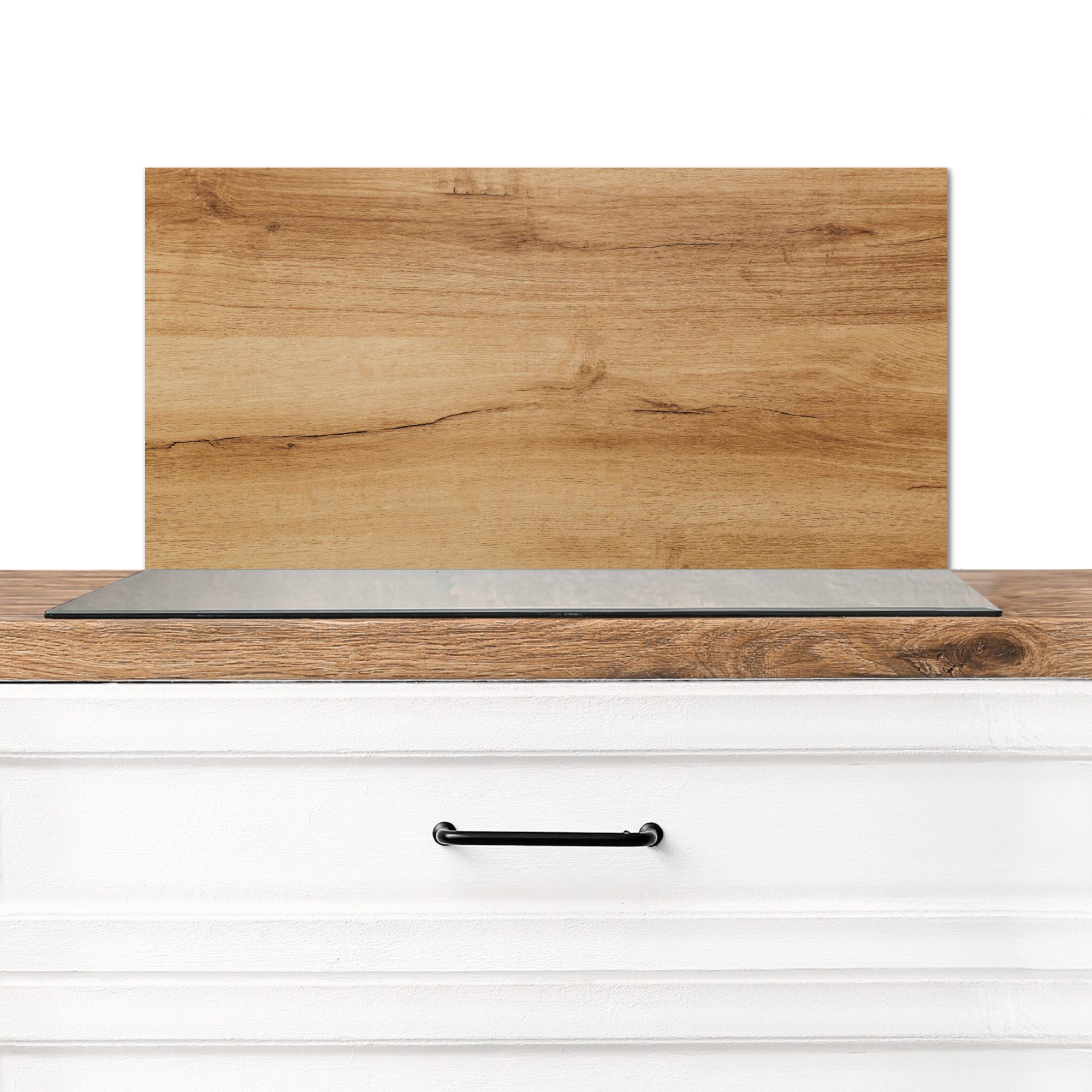 MuchoWow Küchenrückwand Holzoptik/print - Braun - Holz, (1-tlg), Spritzschutz Küchenrückwand, Wandschutz, 60x30 cm. Reduzierter Preis € 49,95. Unverbindliche Preisempfehlung € 60,00, (€ 49,95 pro 1 Stk)