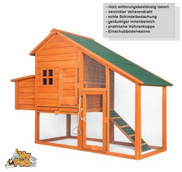 MYPETS Hühnerstall Hühnerstall CHICKEN Hühnerhaus Hühner Stall Käfig Geflügelstall Auslauf Voliere