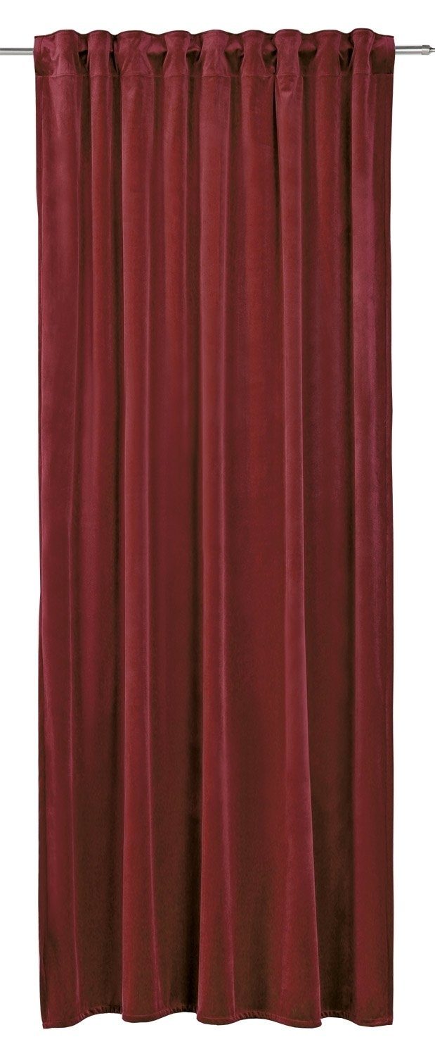 Vorhang MAGNUM, Karminrot, 135 x 245 cm, Unifarben, Gözze, verdeckte Schlaufen (1 St), halbtransparent, Polyester, verdeckte Schlaufen