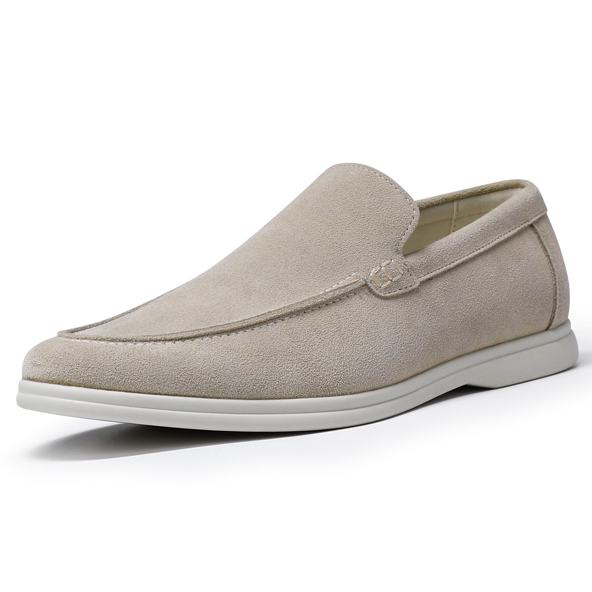 Allthemen Loafer aus Wildlederoptik Mokassins Herren Slipper casual Halbschuh