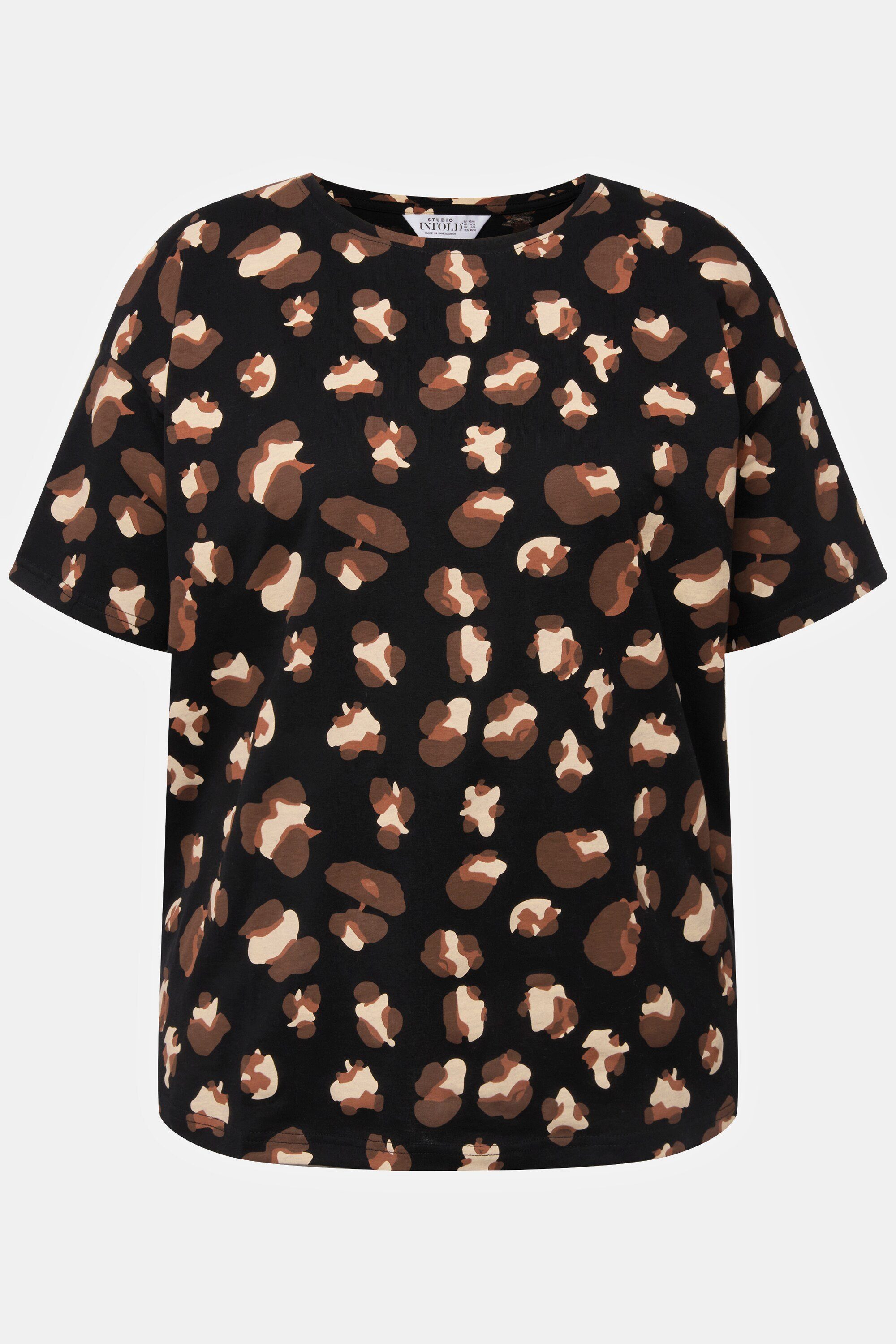 Leo Halbarm oversized Rundhalsshirt Rundhals Print T-Shirt Studio Untold