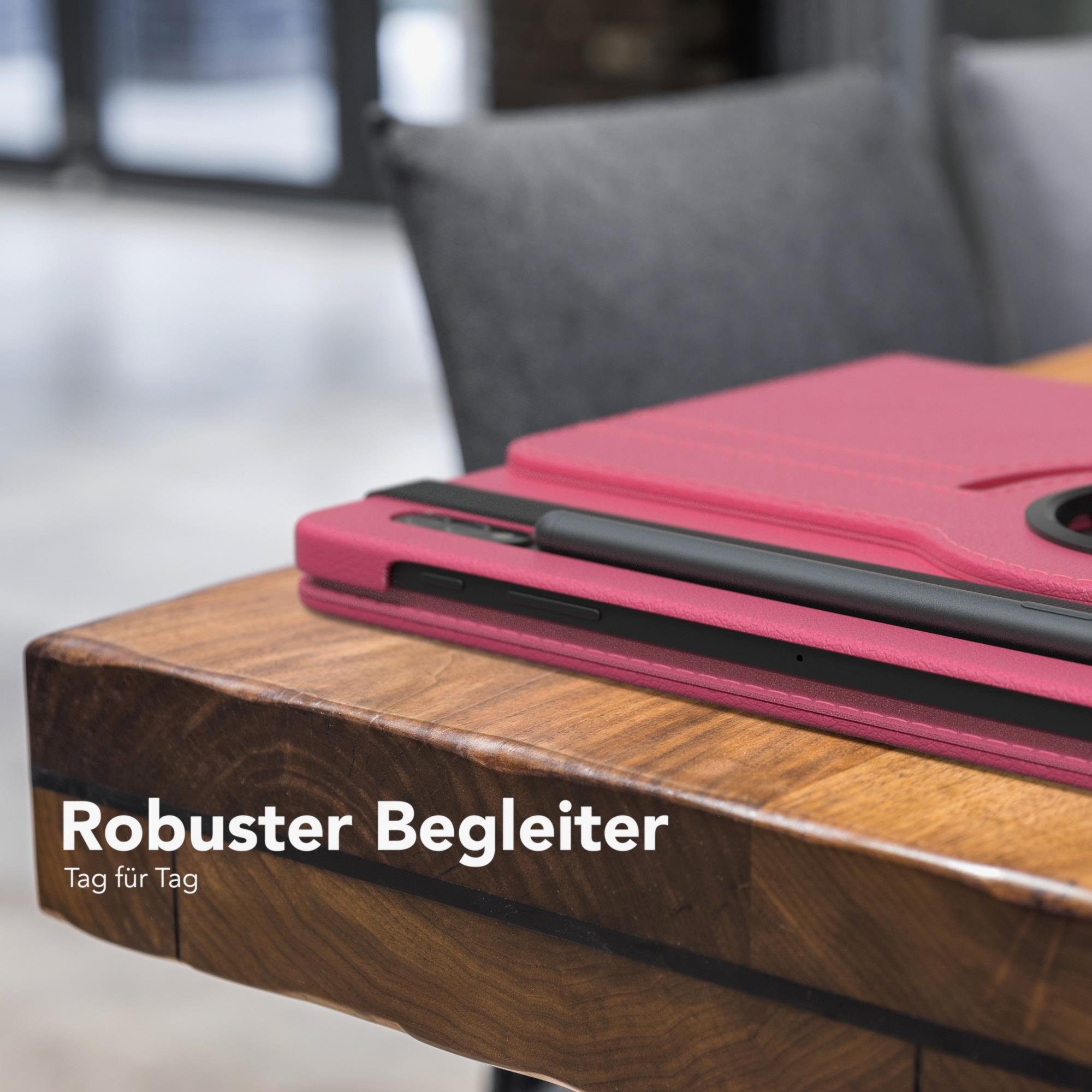 EAZY CASE Tablet-Hülle Rotation Case für Samsung Galaxy Tab S7 / Tab S8 11 Zoll, Klapphülle zum Aufstellen Rundum Hülle Book Tablet Slim Klappcase Pink