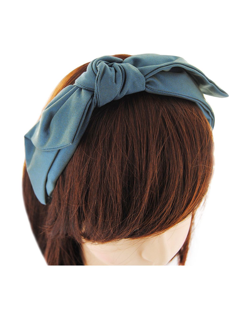 axy Haarreif Haarreif mit Schleife, Vintage Damen Breiter Haareifen Haarband mit leichten Glanz