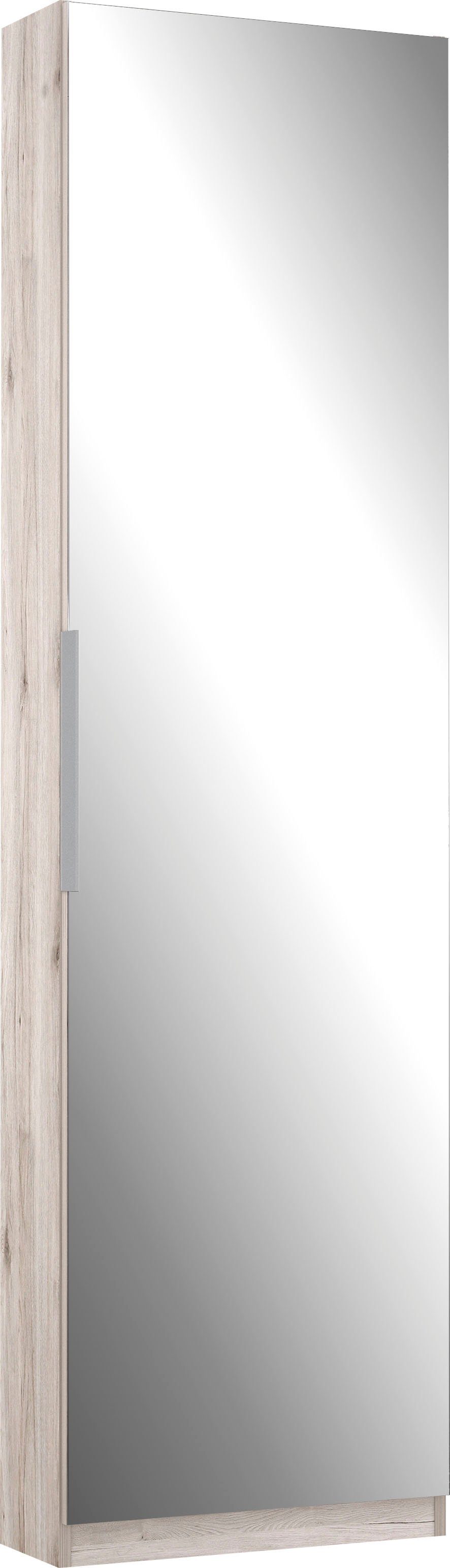 FORTE Schuhschrank Calma Schuhschrank, Spiegeltüre, 12 Paar Schuhe, Türanschlag wählbar (B/H/T : 50/179,7/20 cm) Schuhschrank mit Spiegeltüre, 180cm hoch, 12 Pa – Bild 2 von 5