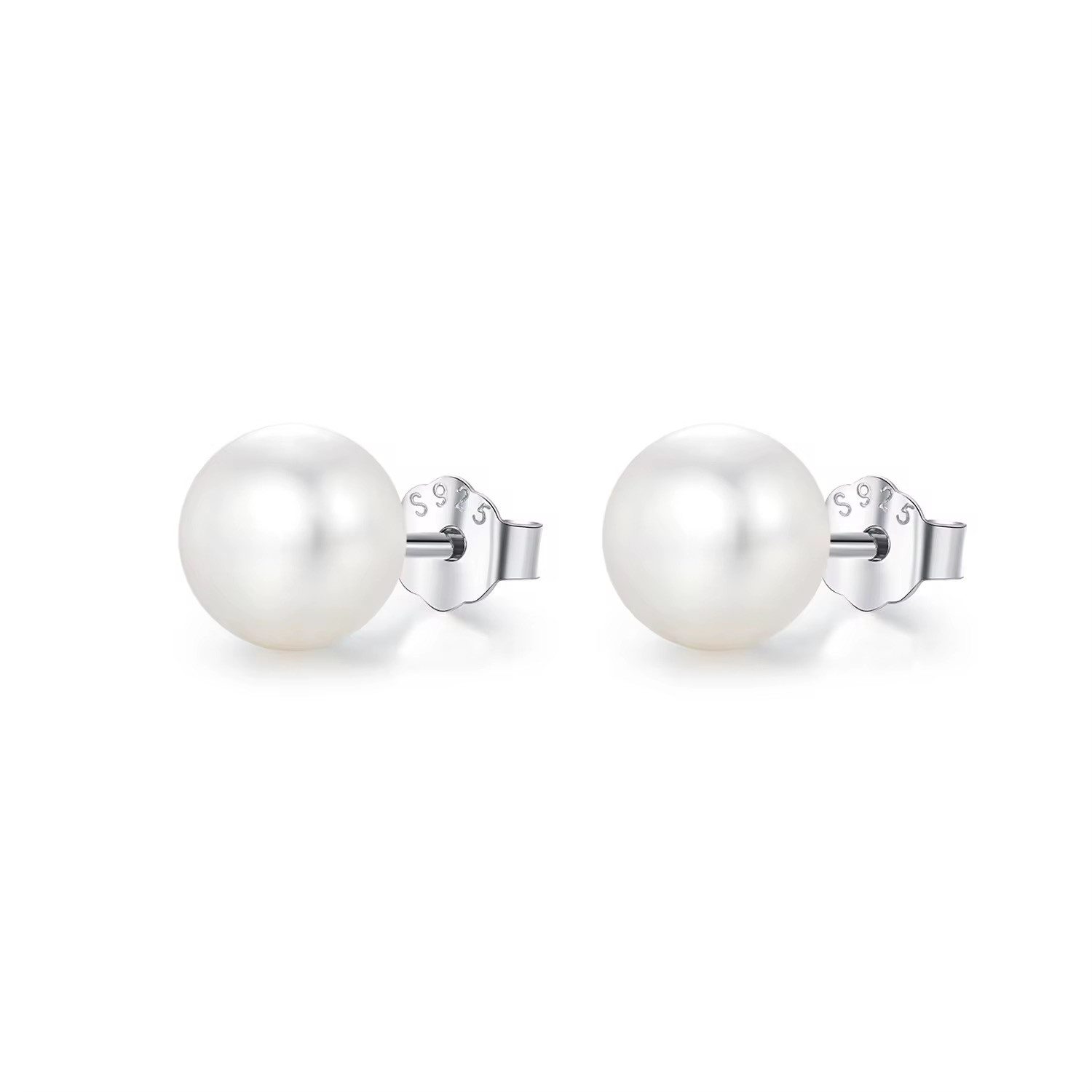 ROUGEMONT Perlenohrringe Süßwasserperlen Damen Ohrstecker 925 Sterling Silber, 925 Sterling Silber