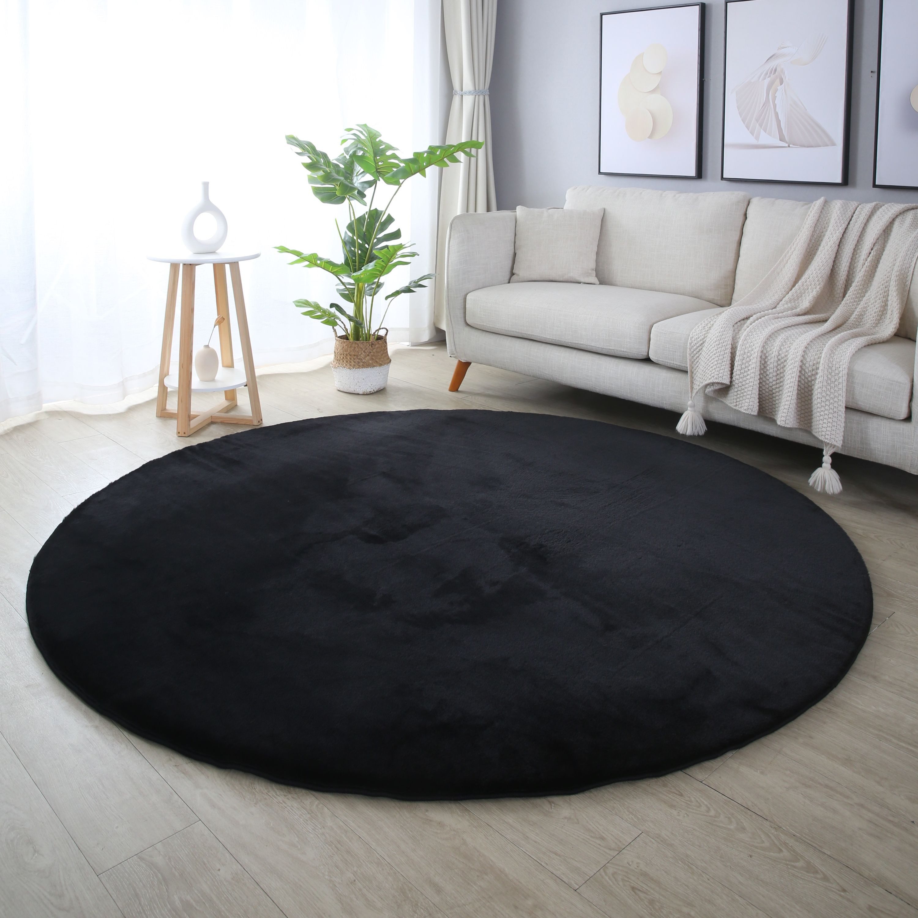 Hochflor-Teppich Unicolor - Einfarbig