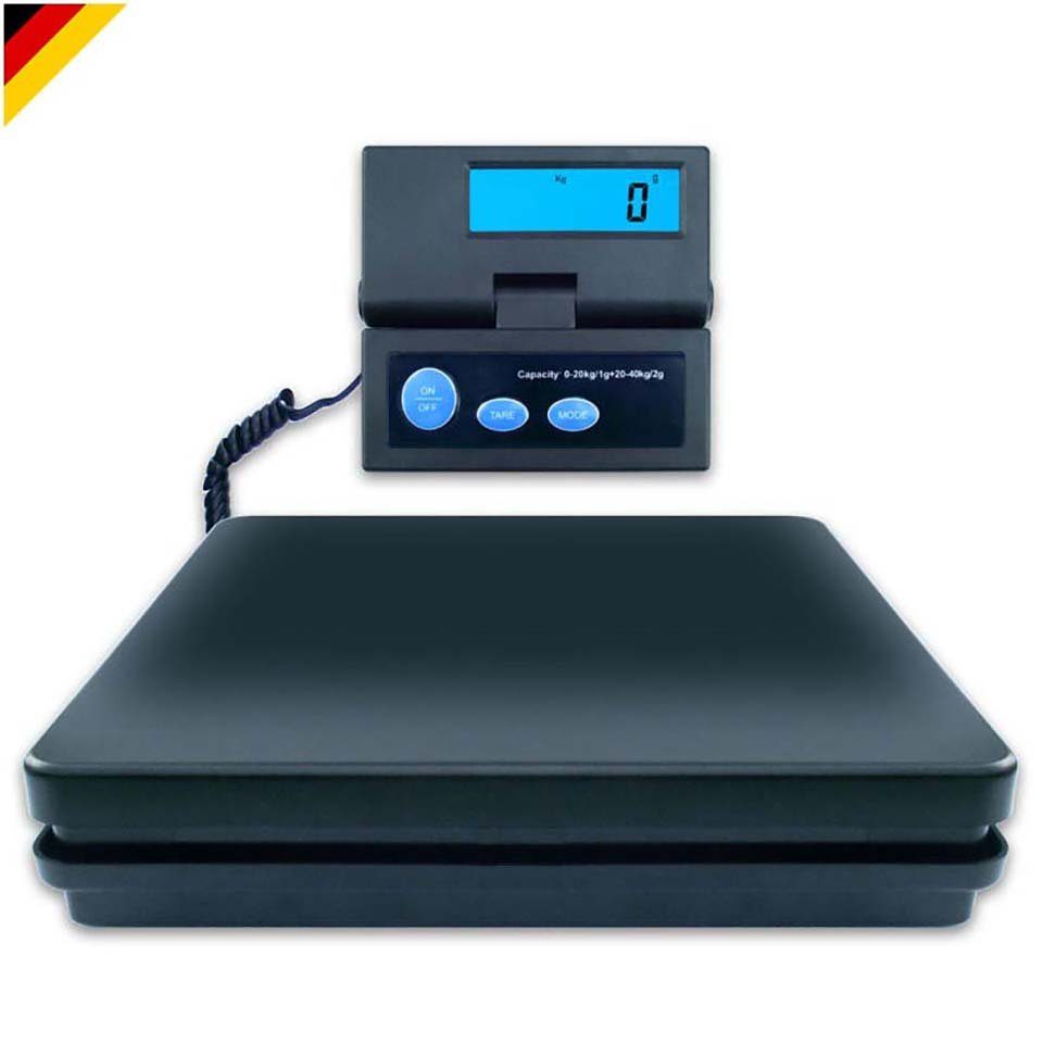 Dipse Feinwaage Paketwaage ACE 20/40 große Wiegefläche, externes Display, 1g-40kg, Abschaltbare Auto Off Funktion