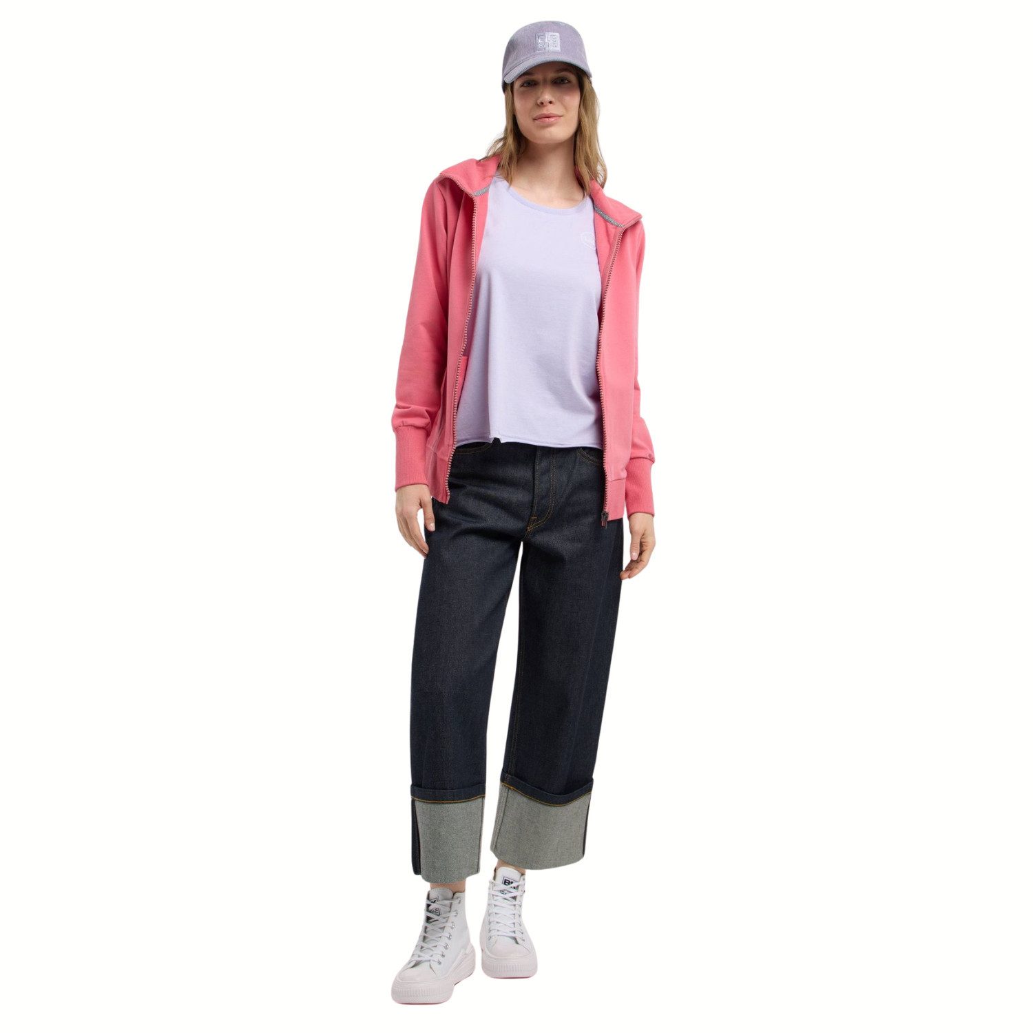 Elbsand Sweatjacke Elbsand, Alvis Sweatjacke mit stylischem Kragen hoher Kragen