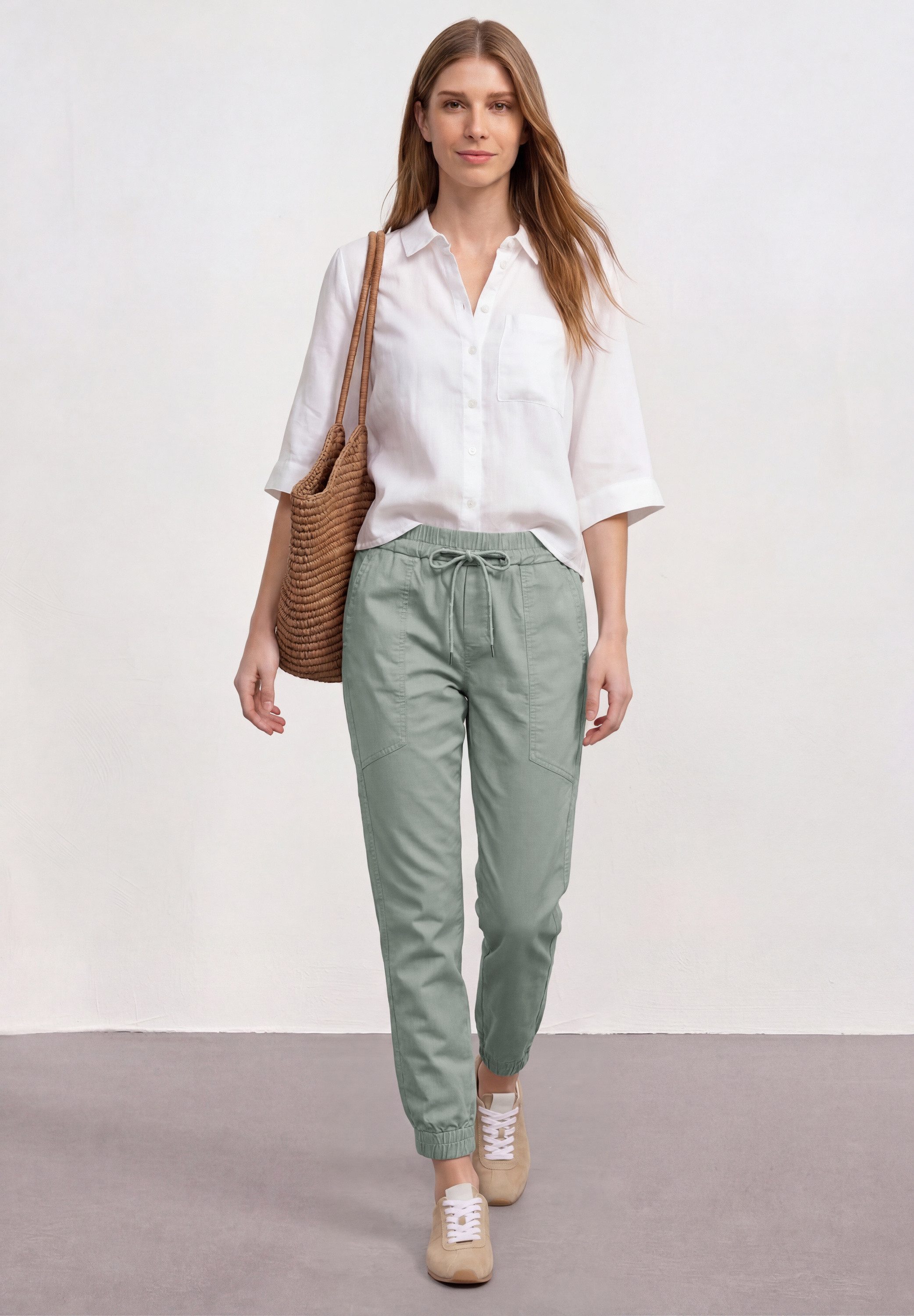 STREET ONE Jogger Pants aus Baumwolle mit Stretchanteil