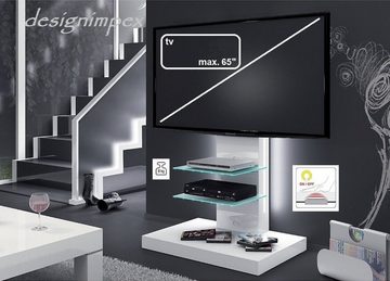 designimpex TV-Rack Design Fernsehtisch H-444 Hochglanz Schrank Möbel TV Rack TV Halterung