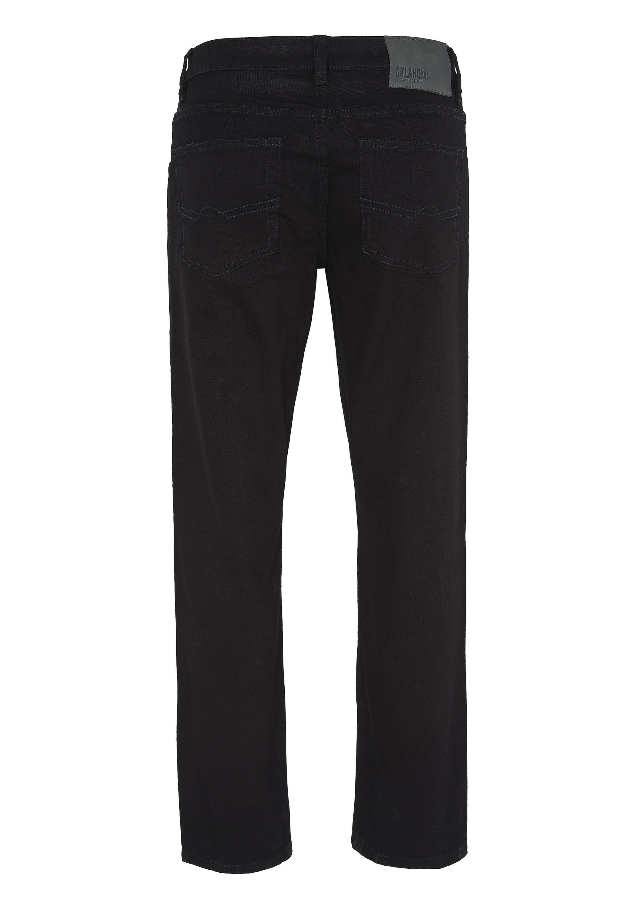 OKLAHOMA PREMIUM DENIM Straight-Jeans aus schwarzem günstig online kaufen
