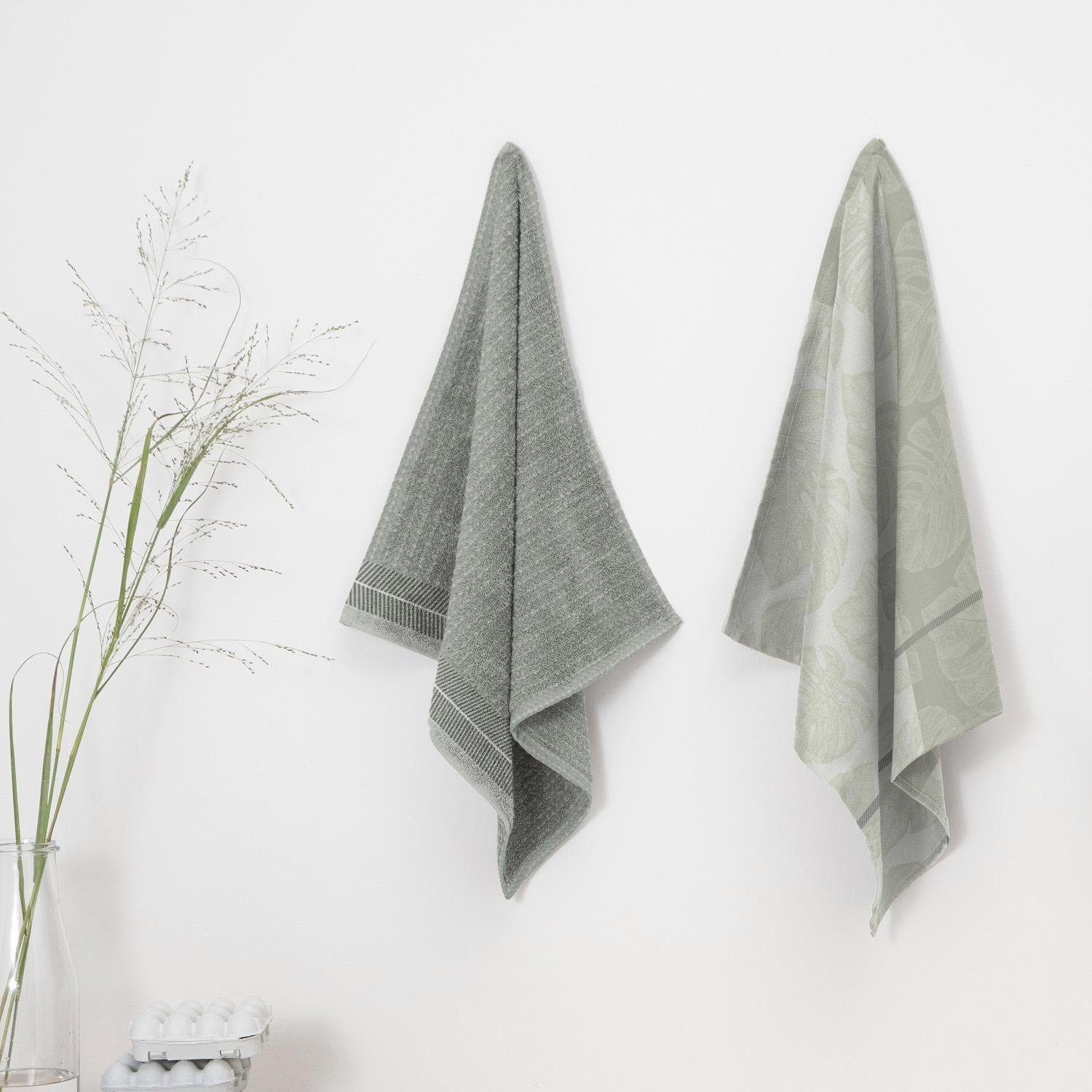 DDDDD Geschirrtuch Monstera, (Set, 4-tlg), Combiset: günstig online kaufen