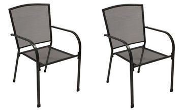 DEGAMO Garten-Essgruppe CLASSIC, (7-tlg), (6x Sessel, 1x Tisch), Stahlgestell, Oberflächen Streckmetall