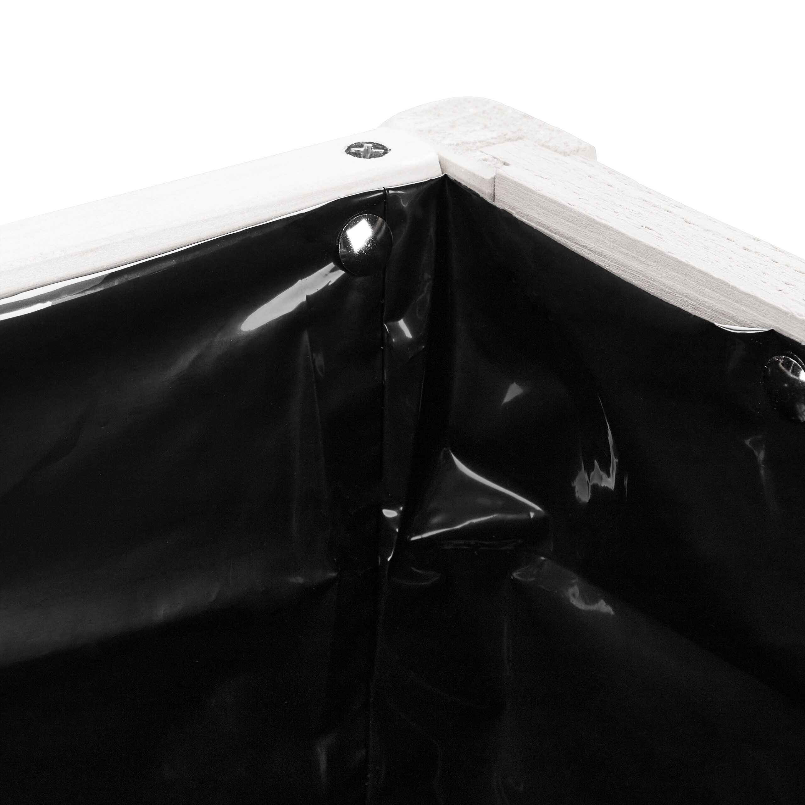 relaxdays Hochbeet aus Holz, Grau-Weiß