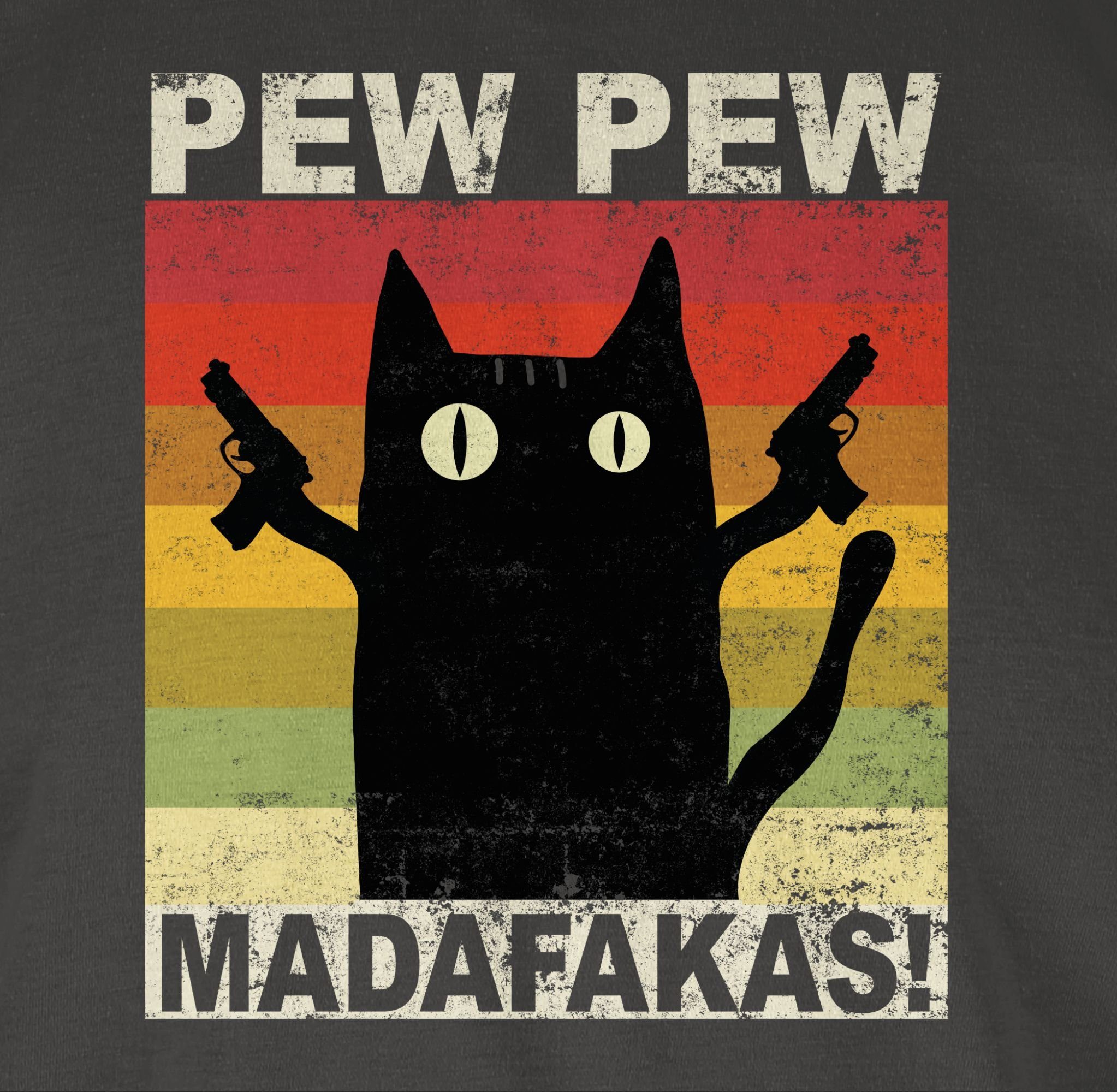 Pew Sprüche Shirtracer Madafakas Pew T-Shirt Statement 02 Dunkelgrau