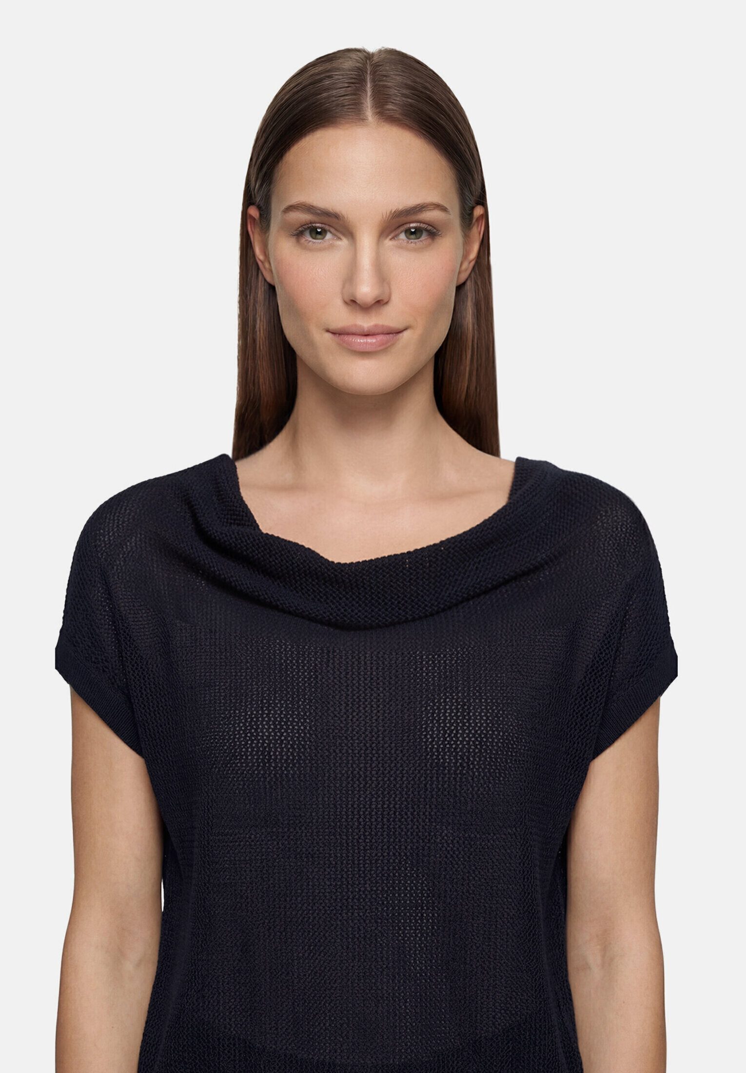Betty Barclay Stricktop Damen mit Wasserfallausschnitt