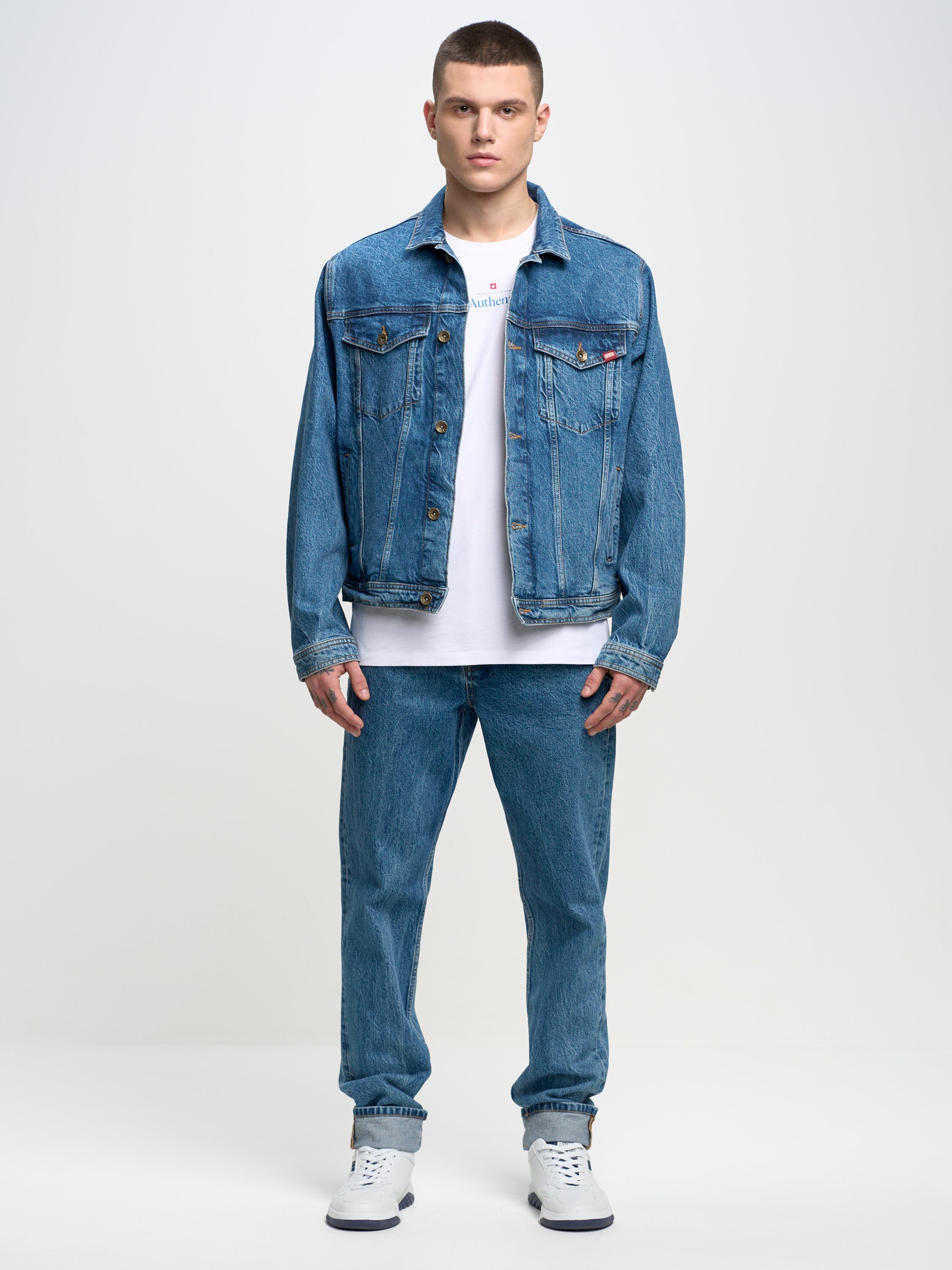 BIG Tapered-fit-Jeans BLAU AUTHENTIC (1-tlg) STAR