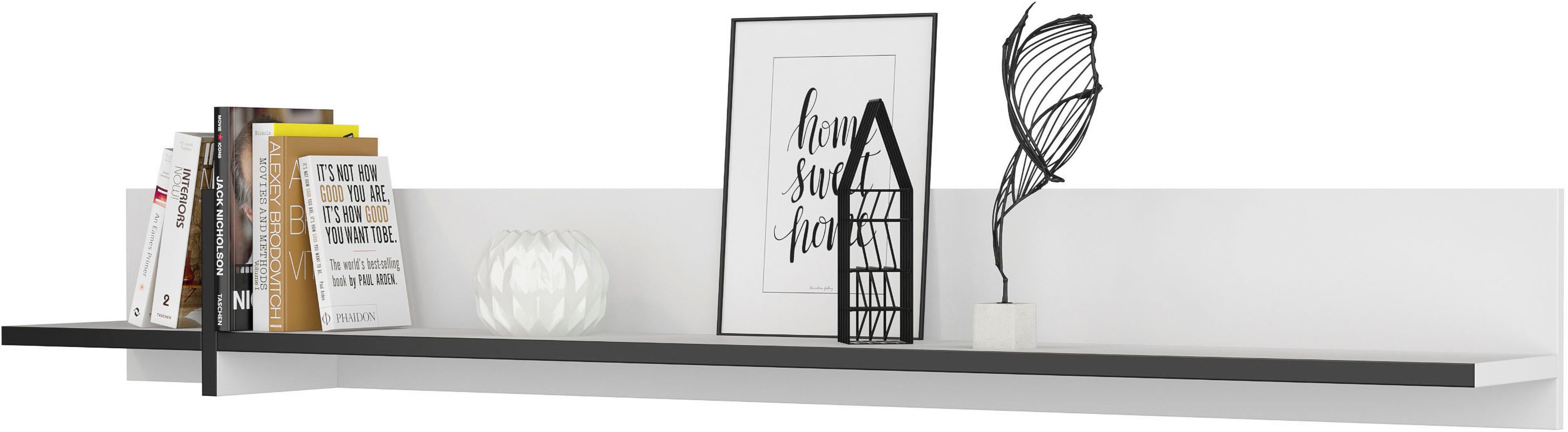 OTTO home Wandboard Cross,Breite 180 cm, moderne Wandregal, Hängeregal mit viel Stauraum