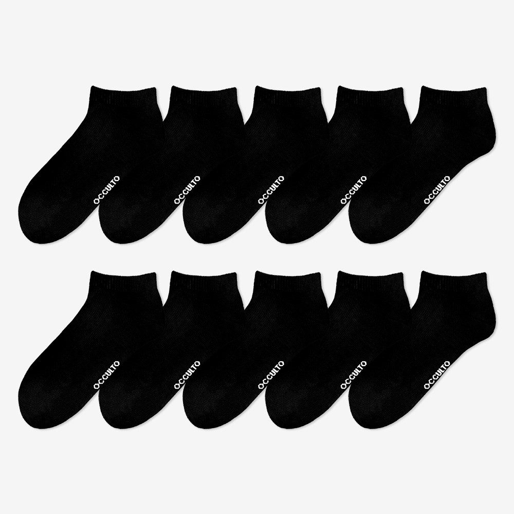 OCCULTO Sneakersocken Damen & Herren 100% Baumwolle Sneaker Socken 10er Pack (Modell: Manu) (10-Paar)
