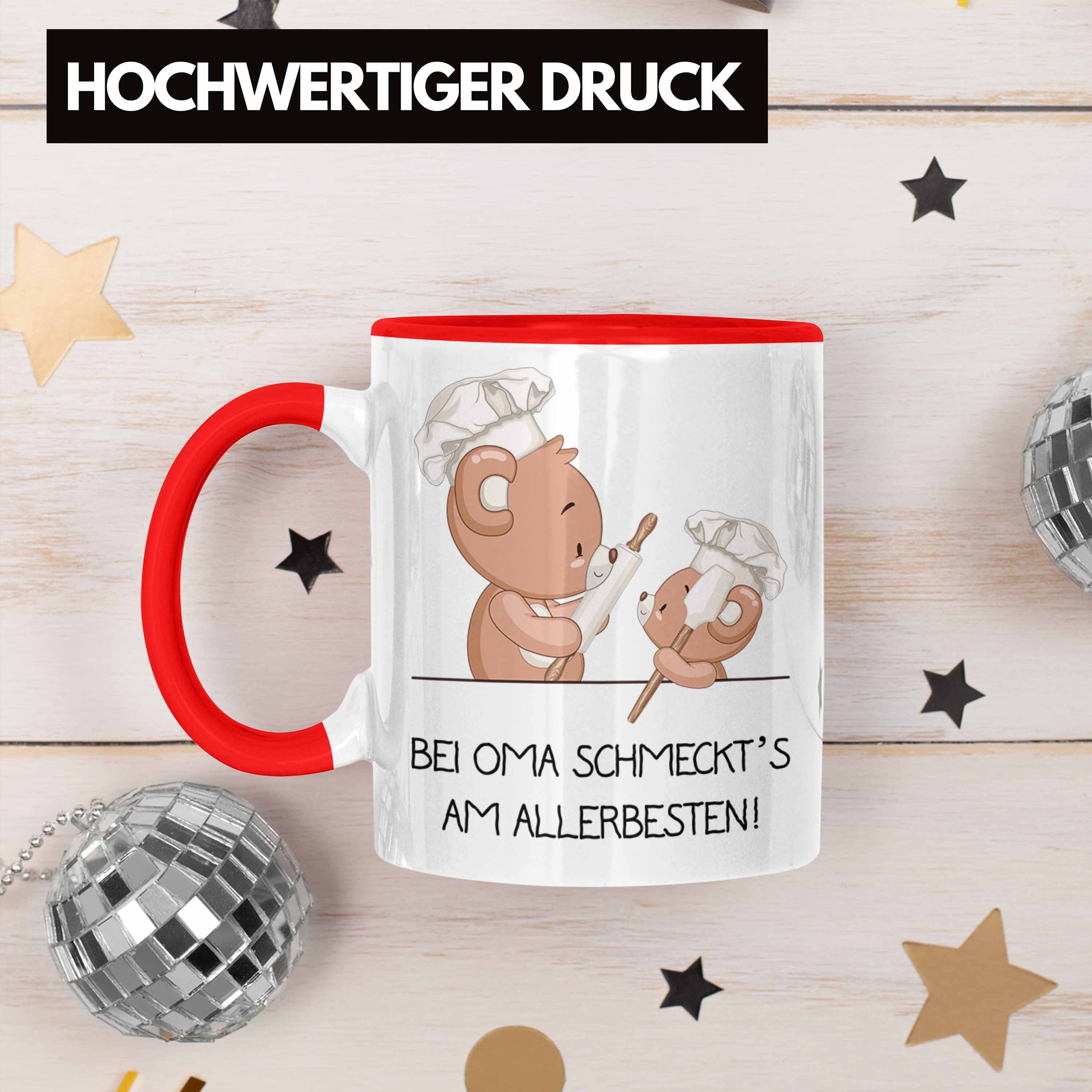 Trendation Tasse Enkelin von Geschenk Großmutter Rot Geburtstag Oma Becher Enkel Tasse Geschenkidee - Trendation Geschenke