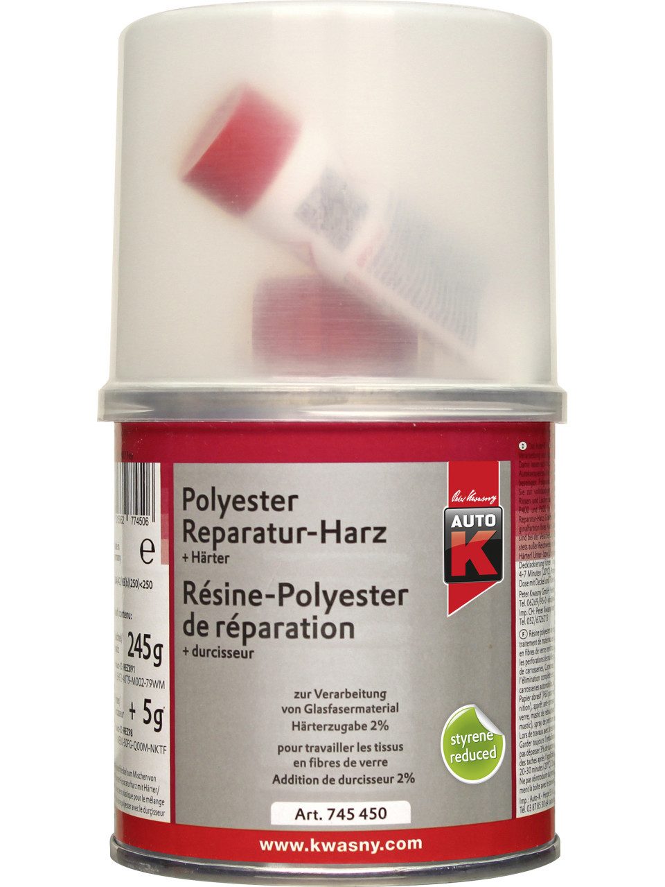 Auto-K Breitspachtel Auto-K Polyester Reparaturharz + Härter 250g