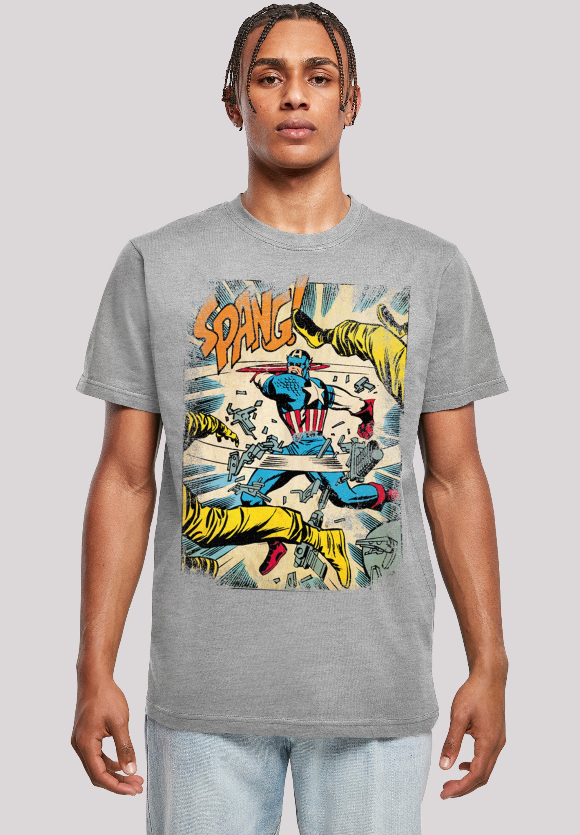 F4NT4STIC weicher Captain Baumwollstoff Tragekomfort Spang hohem America mit T-Shirt Marvel Print, Sehr