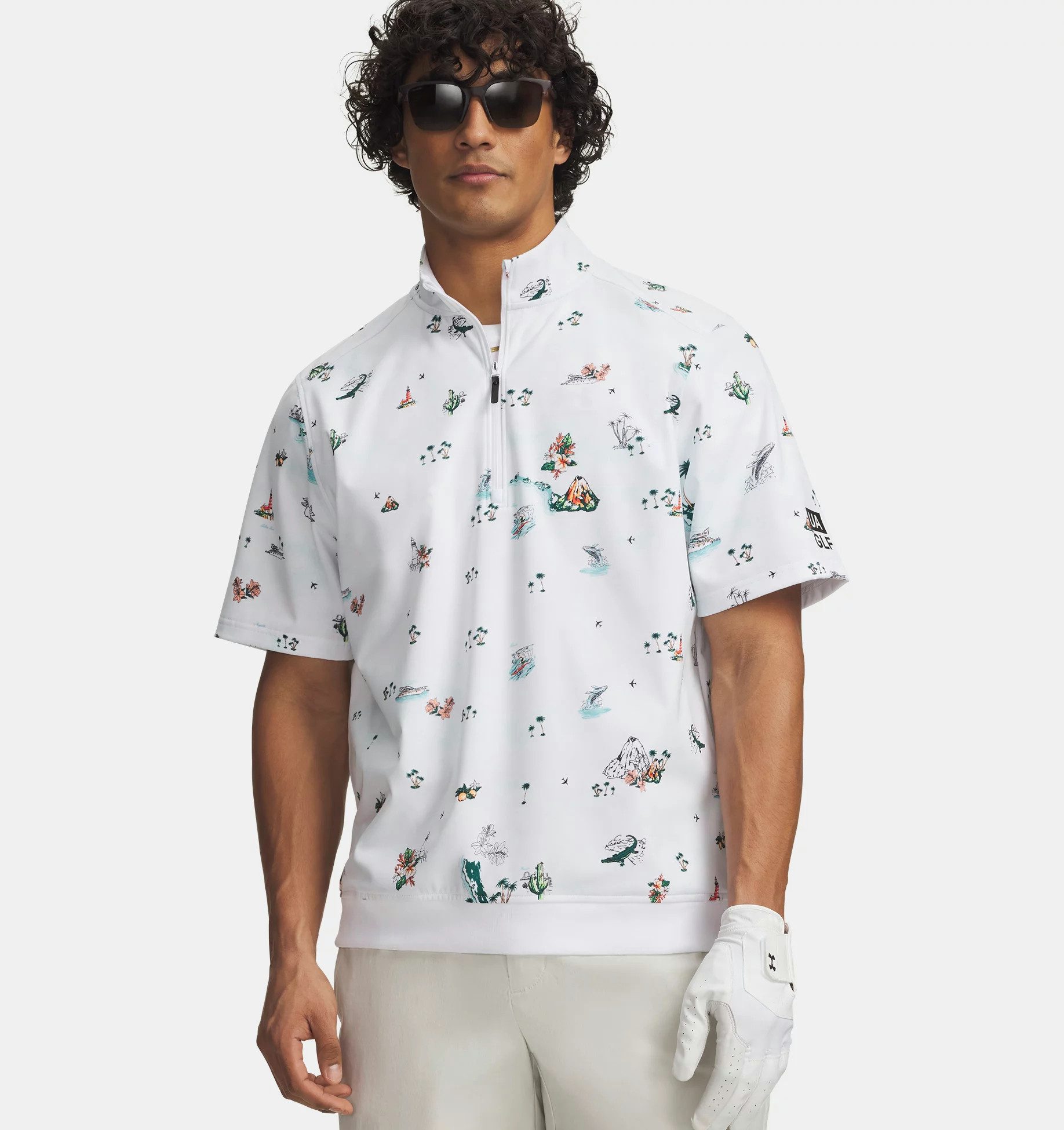 Under Armour® Poloshirt Under Armour Golf Polo Drive Wind Golf Trip Weiß Herren