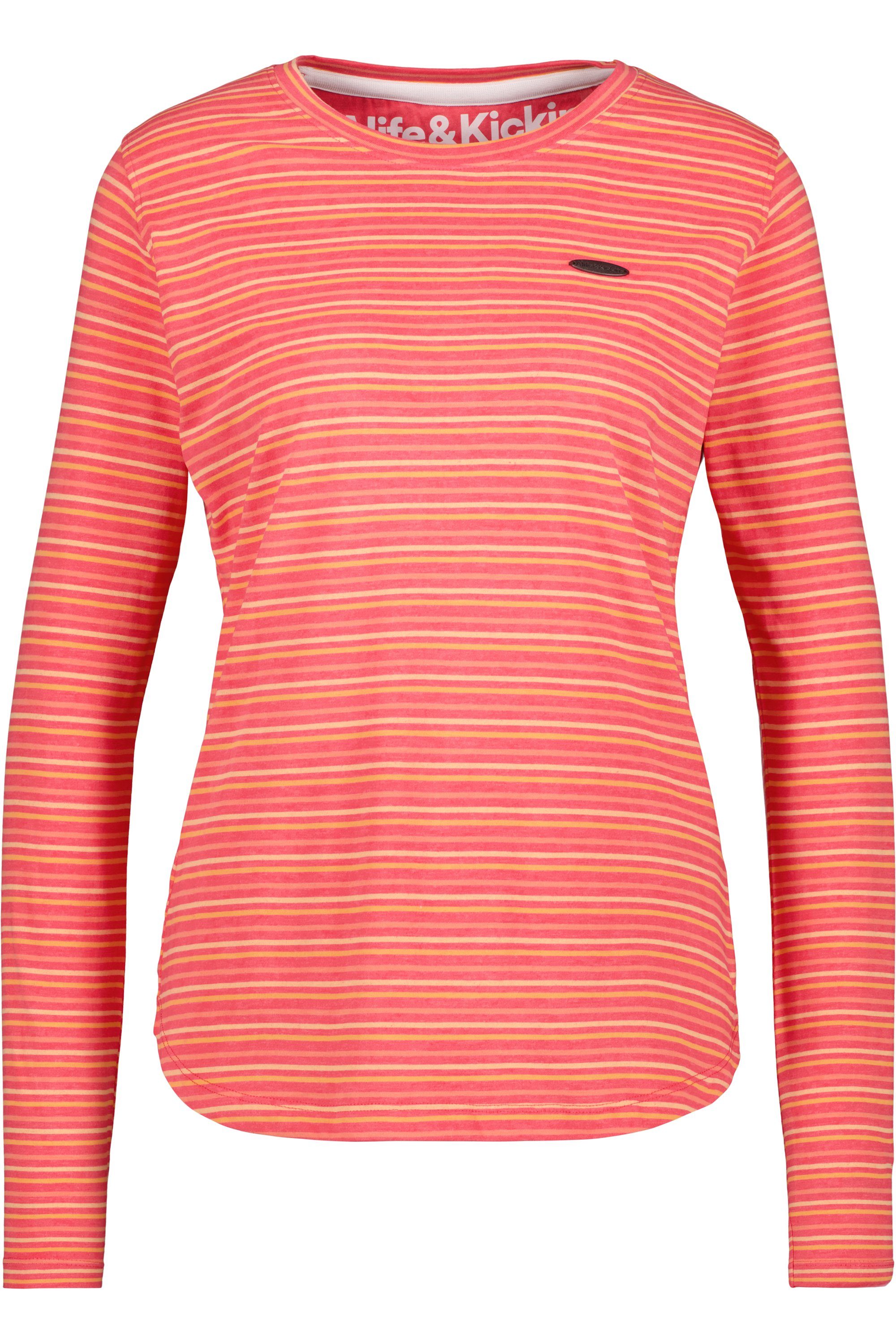 Langarmshirt Damen Z Shirt coral Kickin & Longsleeve LeaAK Langarmshirt, Alife